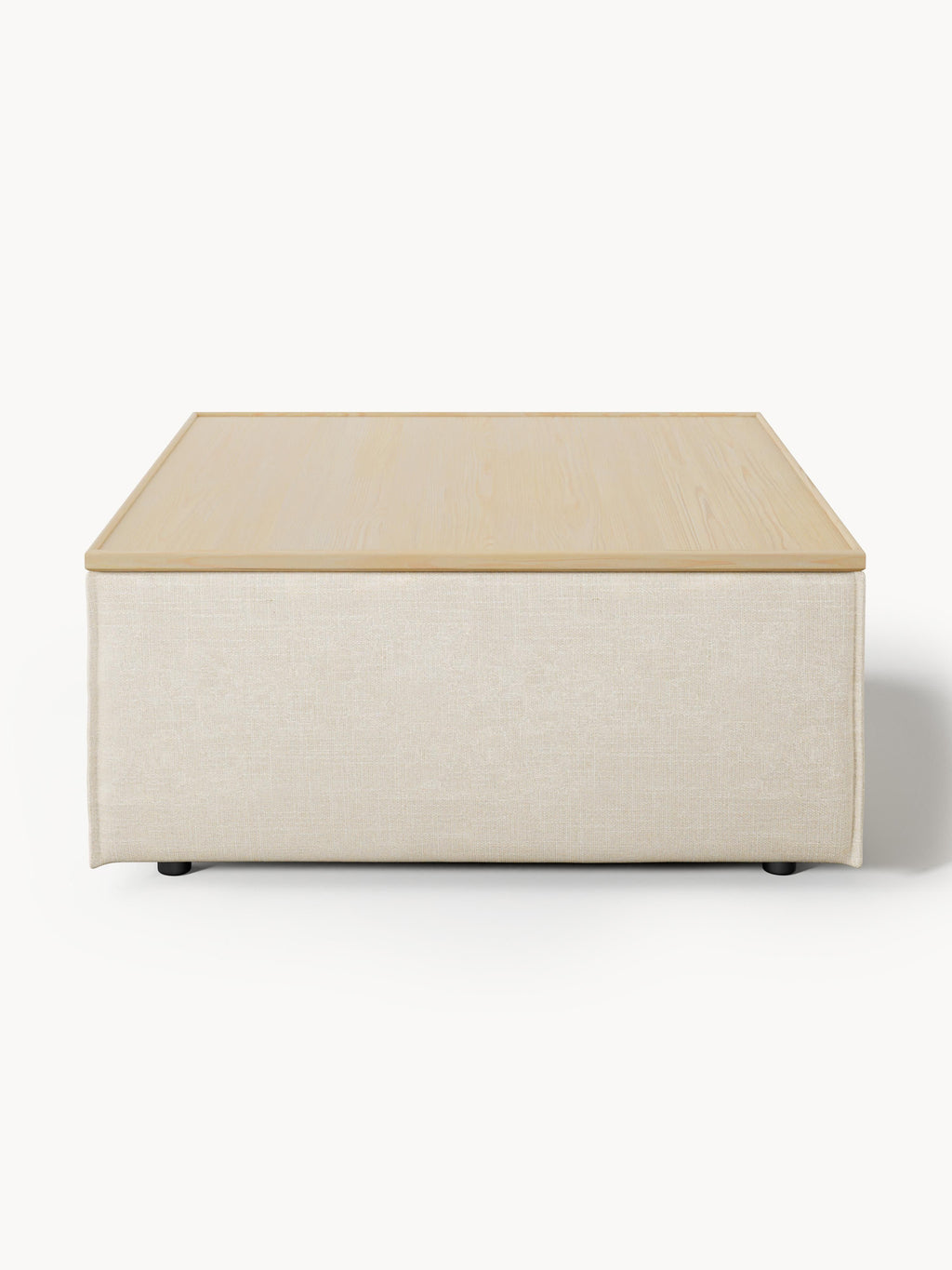 Lennon Linen Blend Ottoman with Storage
