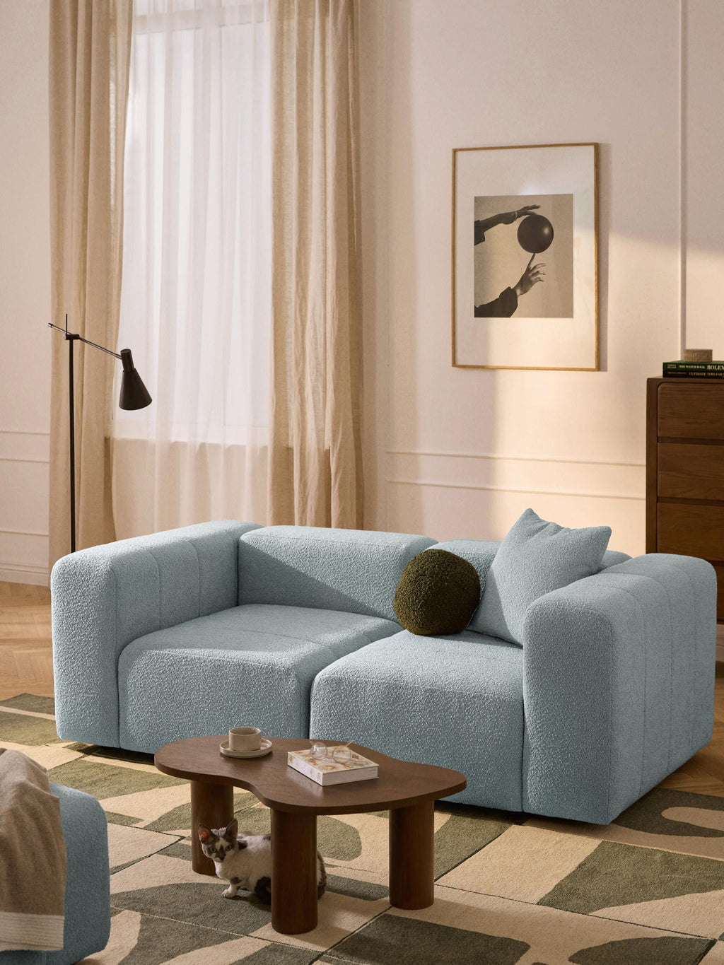 Lena Bouclé Modular Sofa (2-seater)