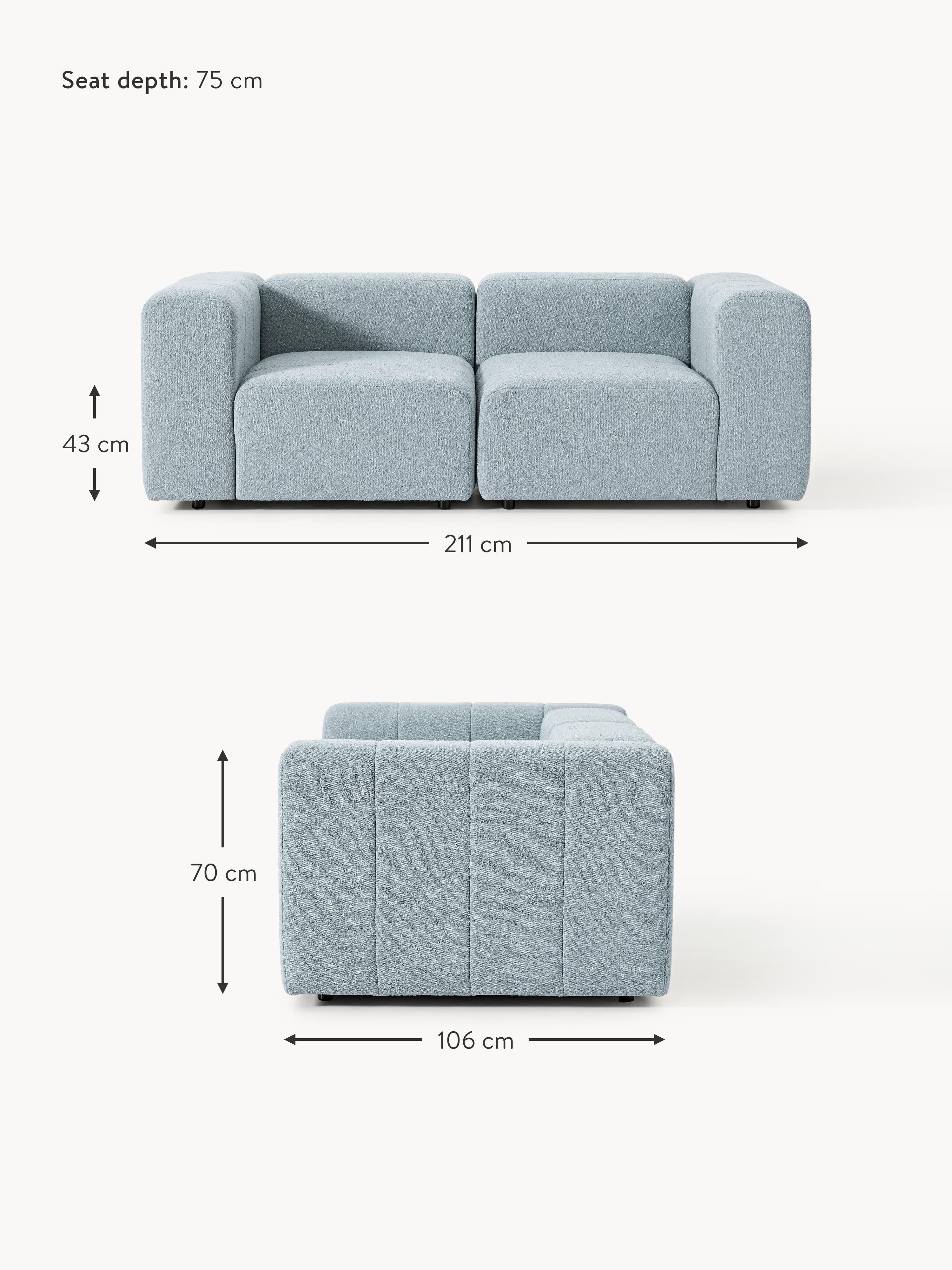 Lena Bouclé Modular Sofa (2-seater)