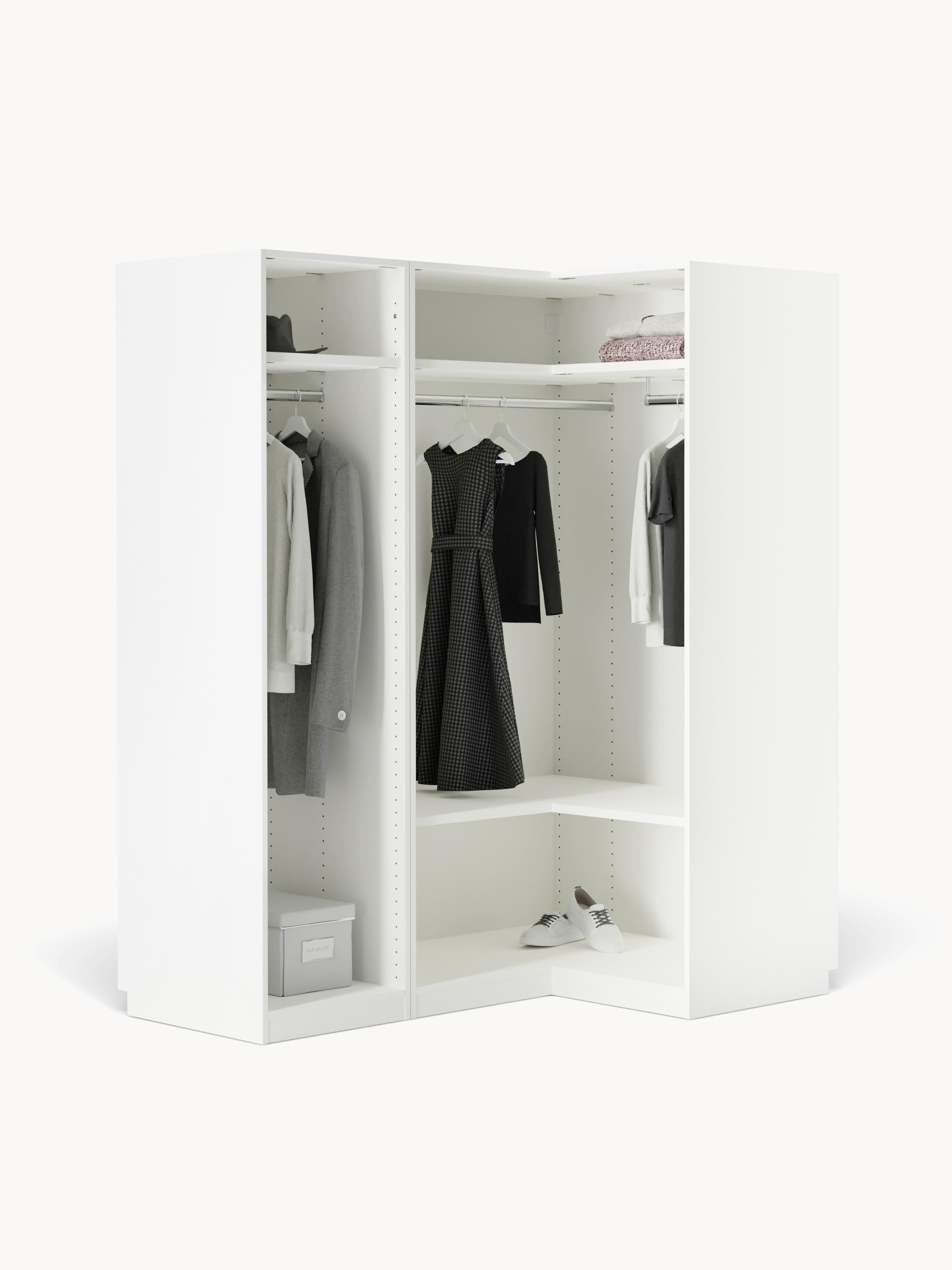Simone Modular Corner Wardrobe, 165 cm Wide, in various sizes