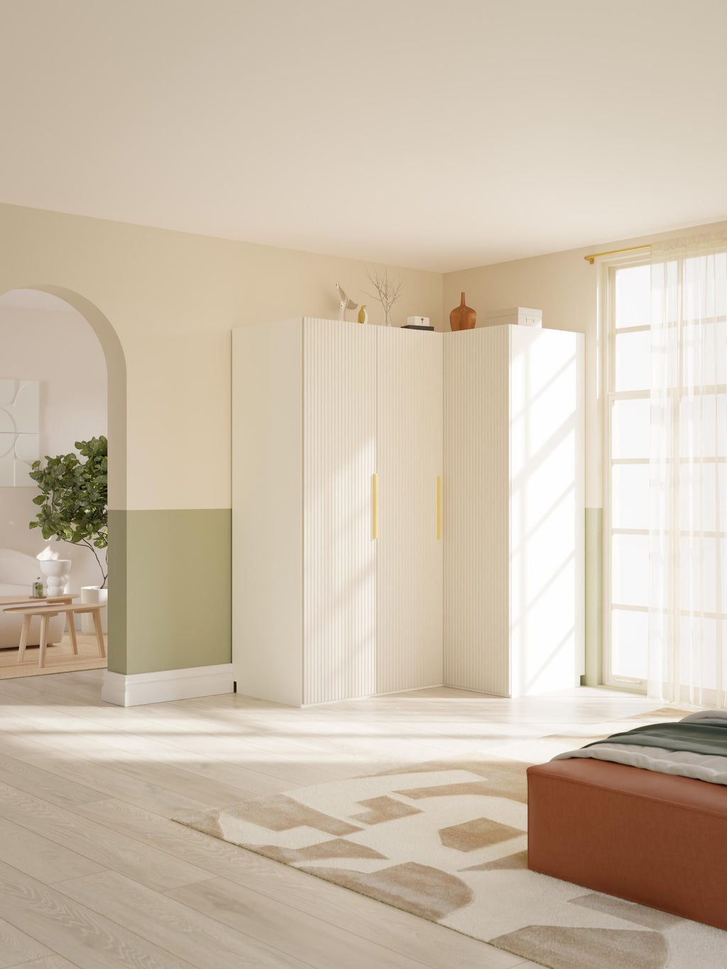 Simone Modular Corner Wardrobe, 165 cm Wide, in various sizes
