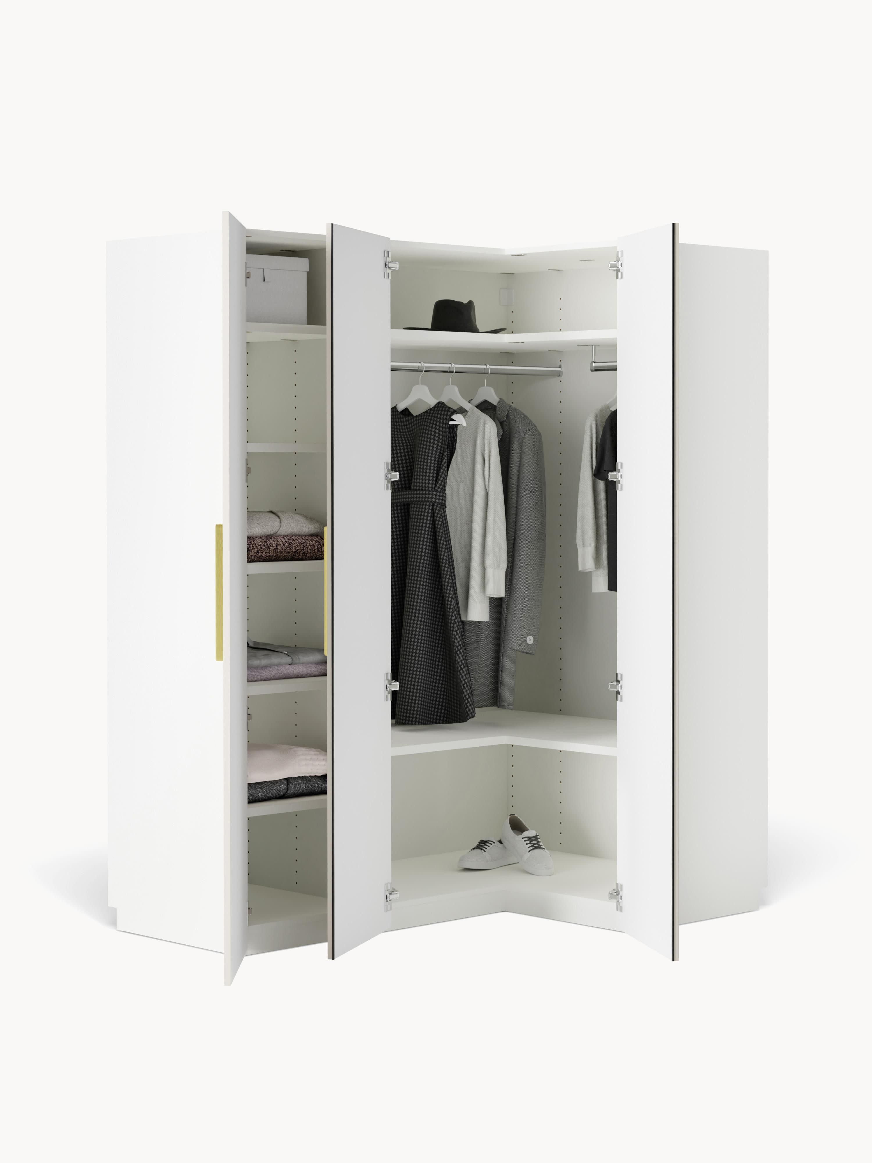 Simone Modular Corner Wardrobe, 165 cm Wide, in various sizes