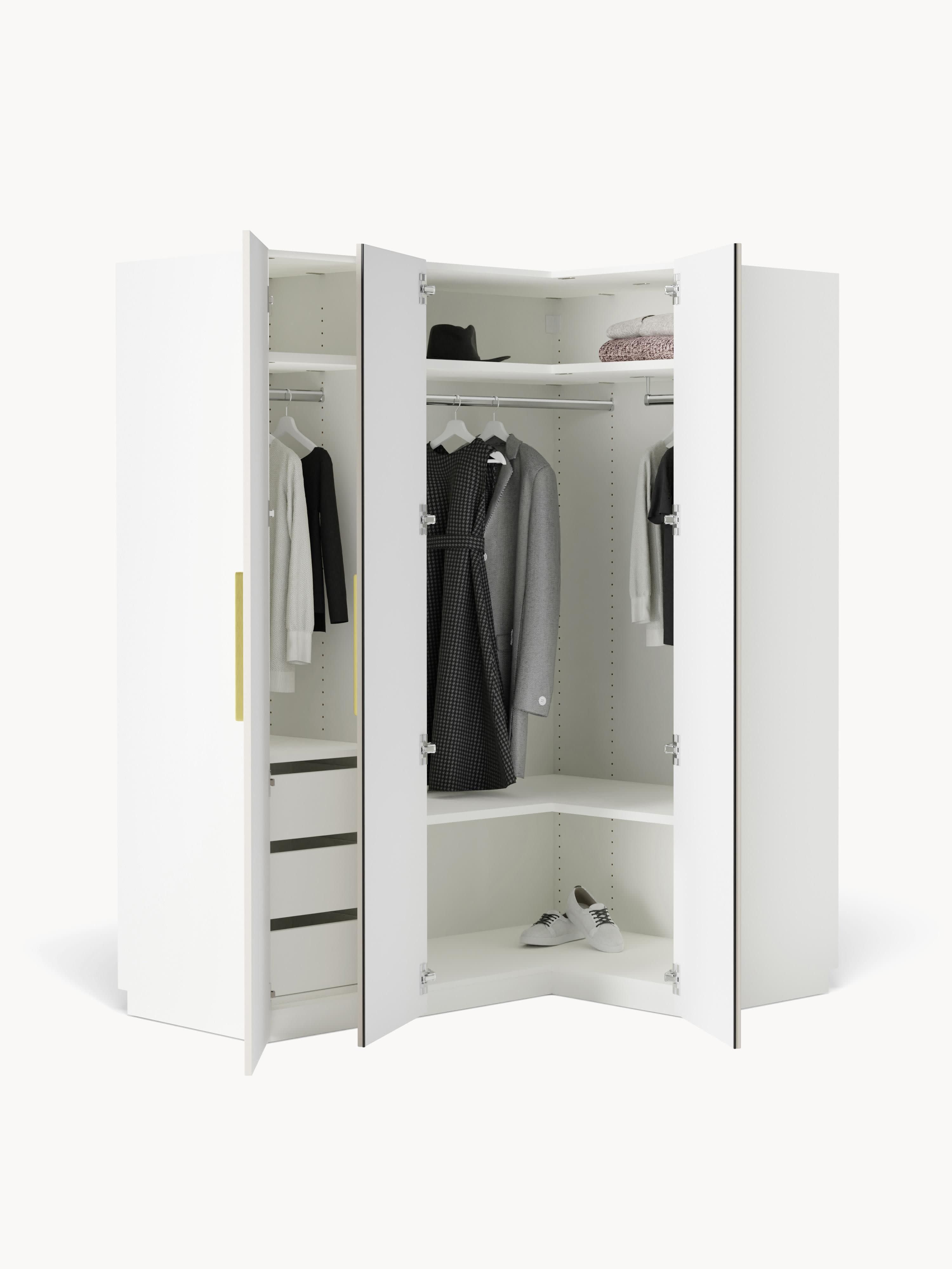 Simone Modular Corner Wardrobe, 165 cm Wide, in various sizes