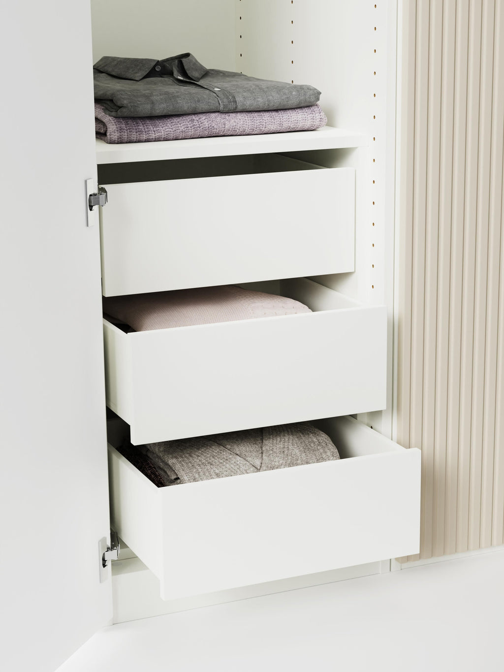 Simone Modular Corner Wardrobe, 165 cm Wide, in various sizes