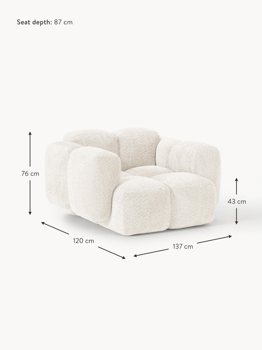 Tayla Teddy Bouclé Lounge Chair