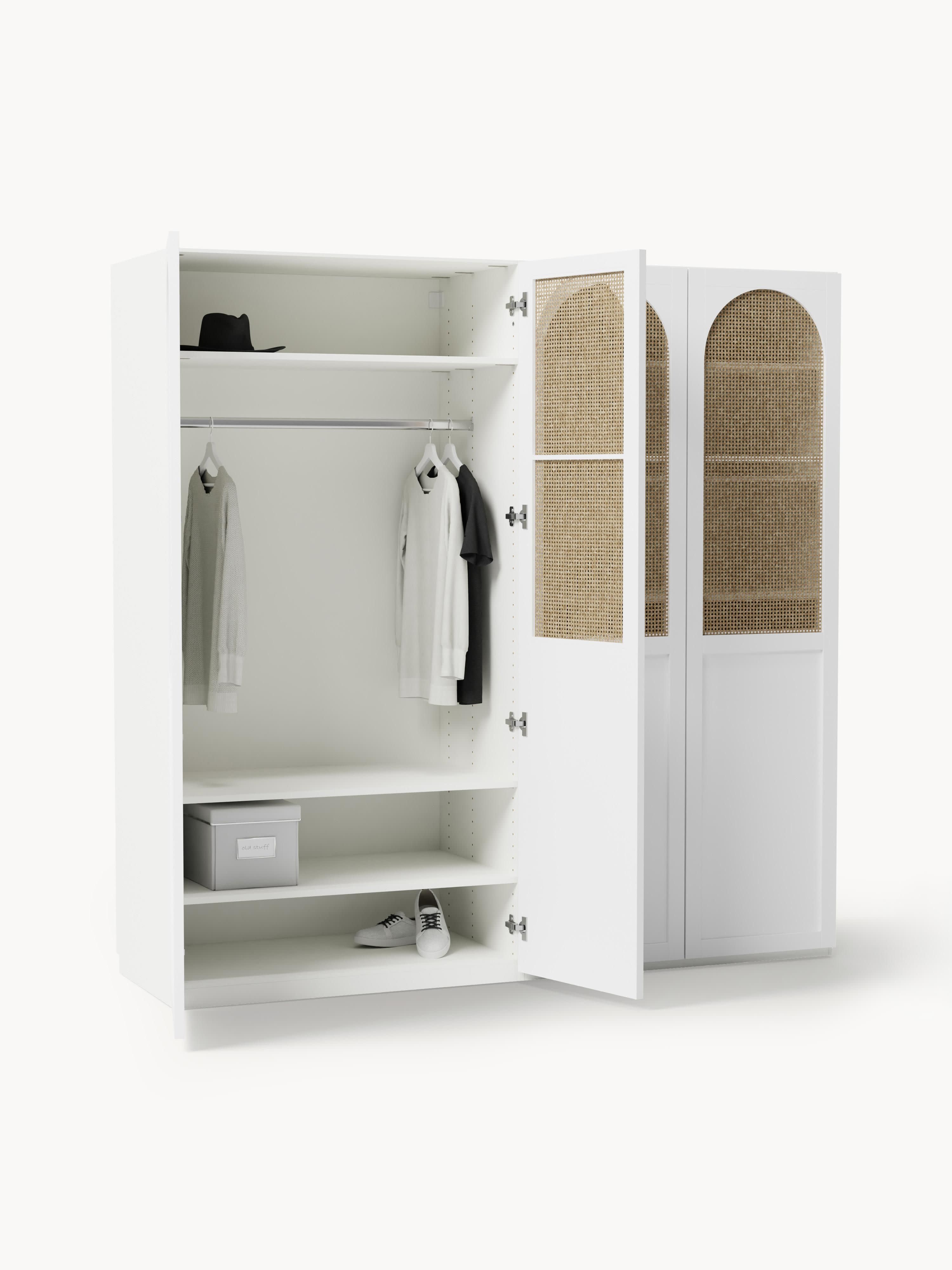 Jeanne Modular Hinged Door Wardrobe, 200 cm Wide, in various sizes