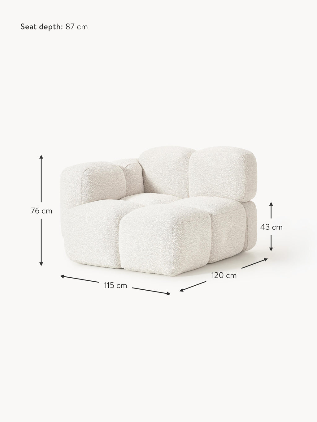 Tayla Bouclé Corner Module