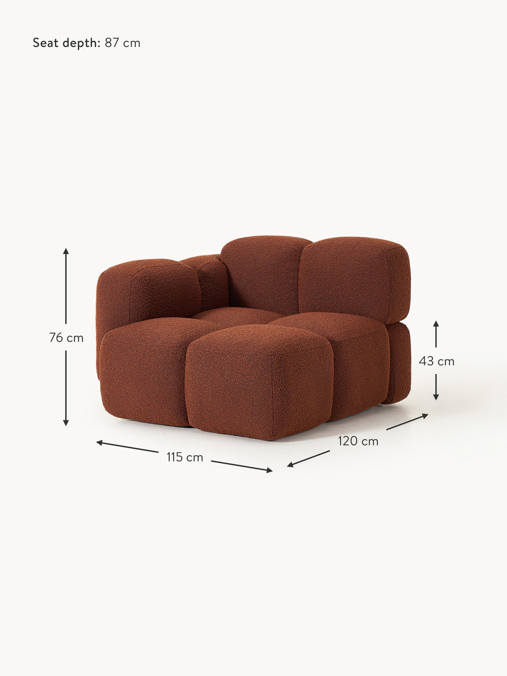Tayla Bouclé Corner Module
