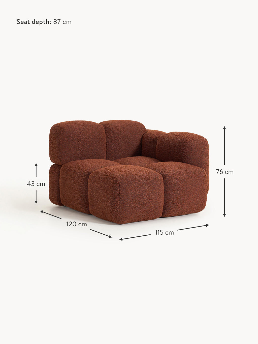 Tayla Bouclé Corner Module