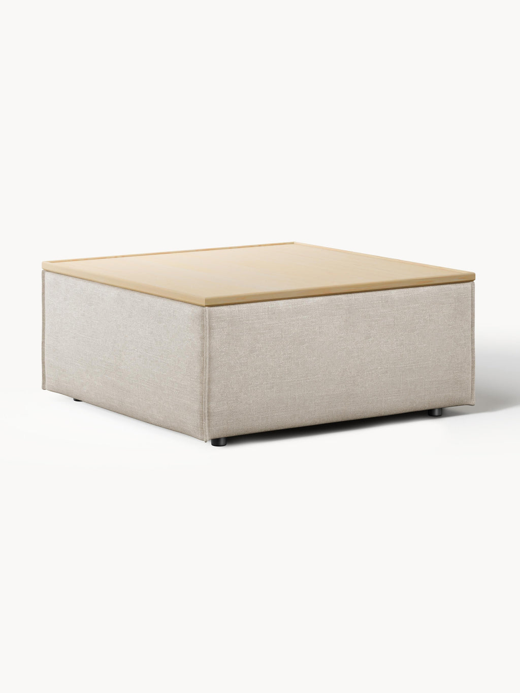 Gallery image 1 - Linen Blend Ottoman Lennon with Storage