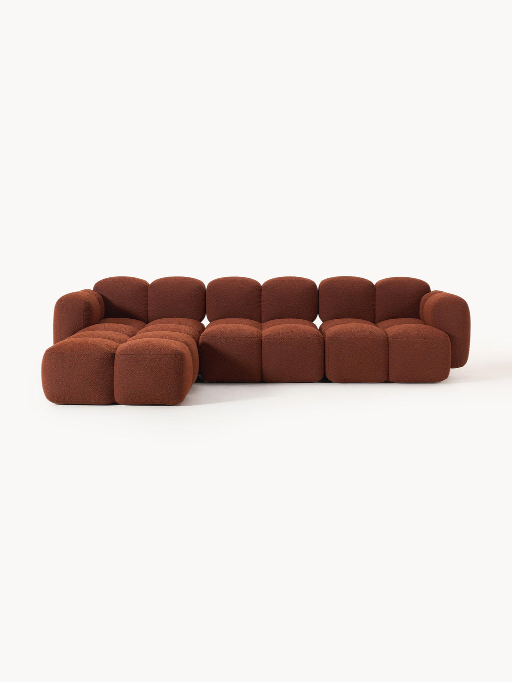 Gallery image 1 - Bouclé Modular Sofa Tayla (4-seater) with Ottoman (left/right)