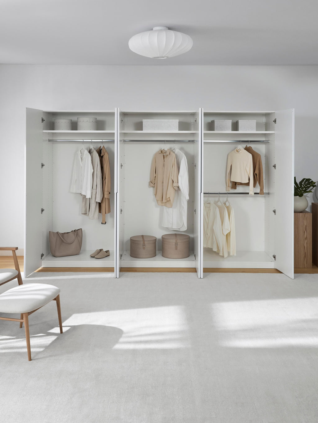 Leon Modular Hinged Door Wardrobe, 300 cm Wide, in various sizes