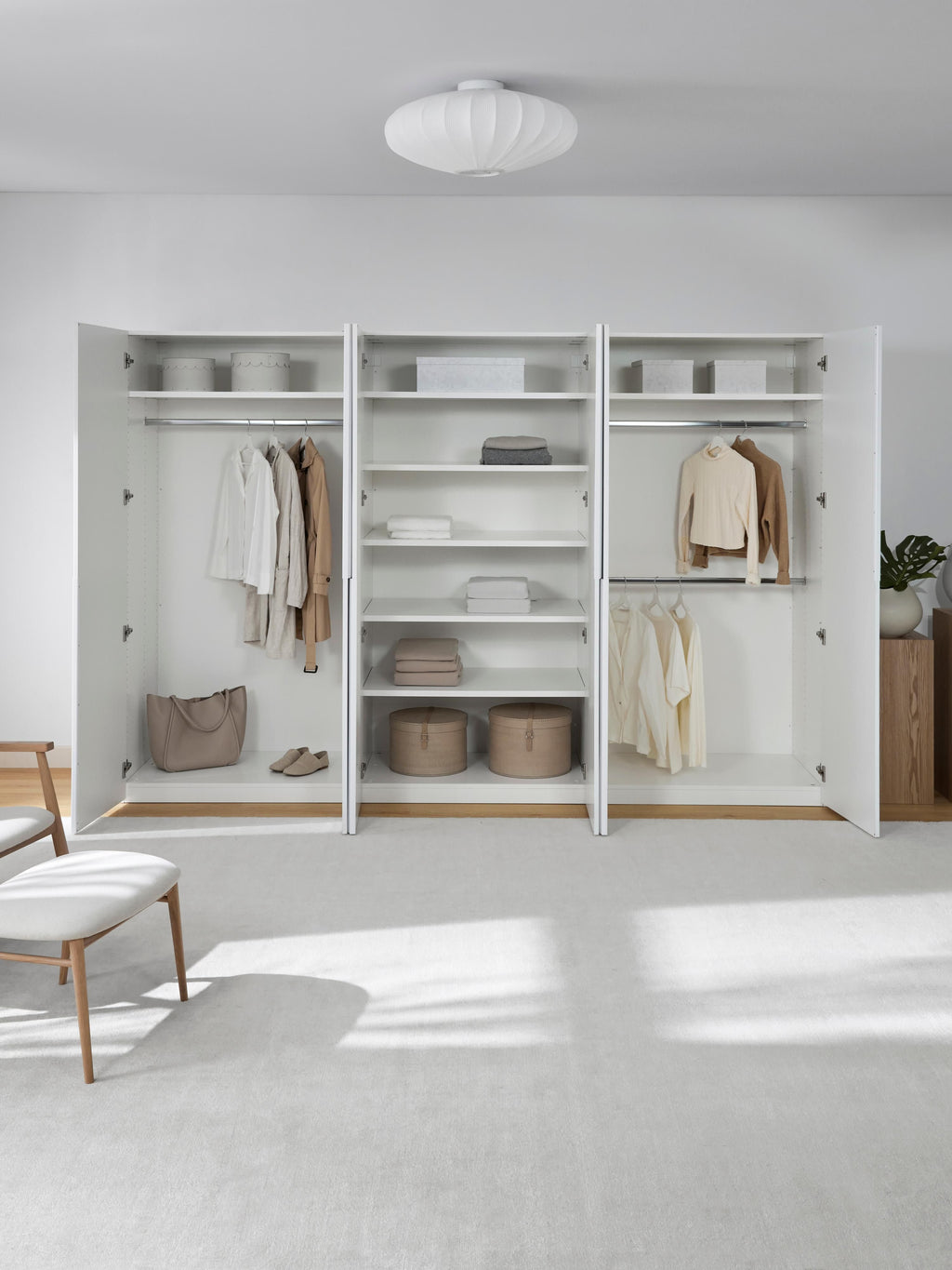 Leon Modular Hinged Door Wardrobe, 300 cm Wide, in various sizes