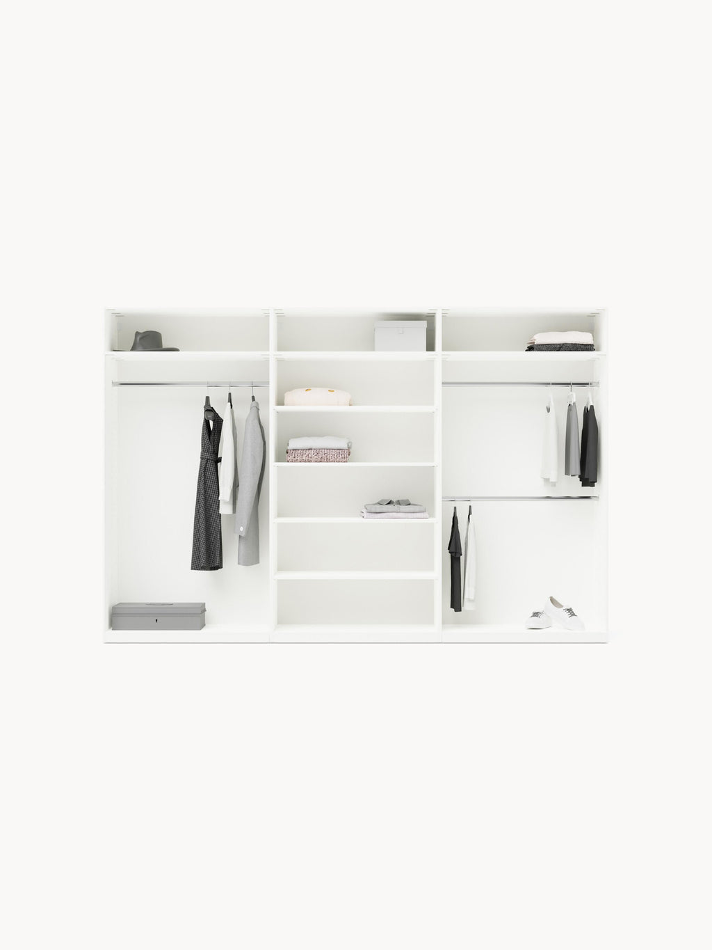 Leon Modular Hinged Door Wardrobe, 300 cm Wide, in various sizes