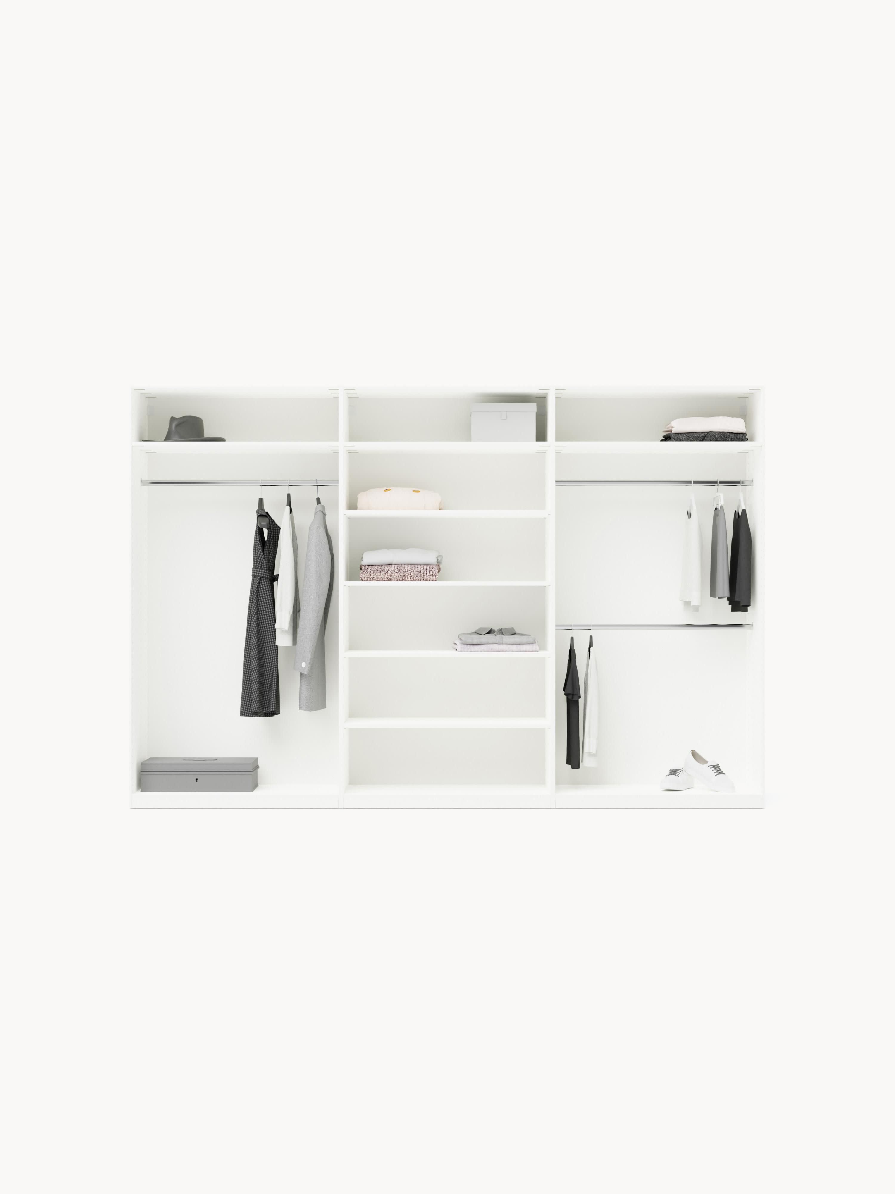 Leon Modular Hinged Door Wardrobe, 300 cm Wide, in various sizes