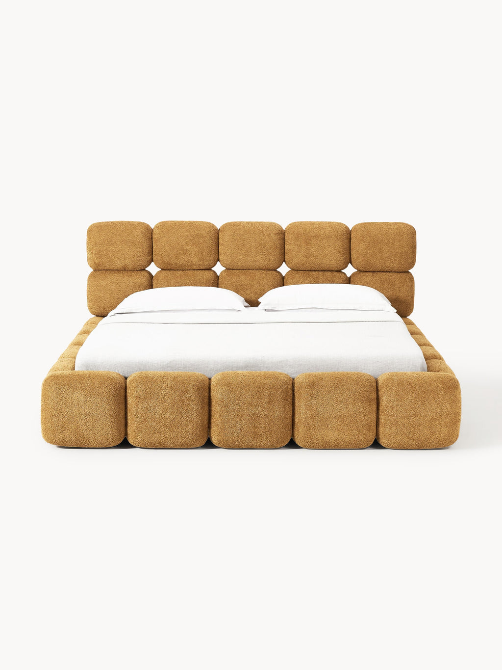 Tayla Upholstered Teddy Bouclé Bed with Storage Space