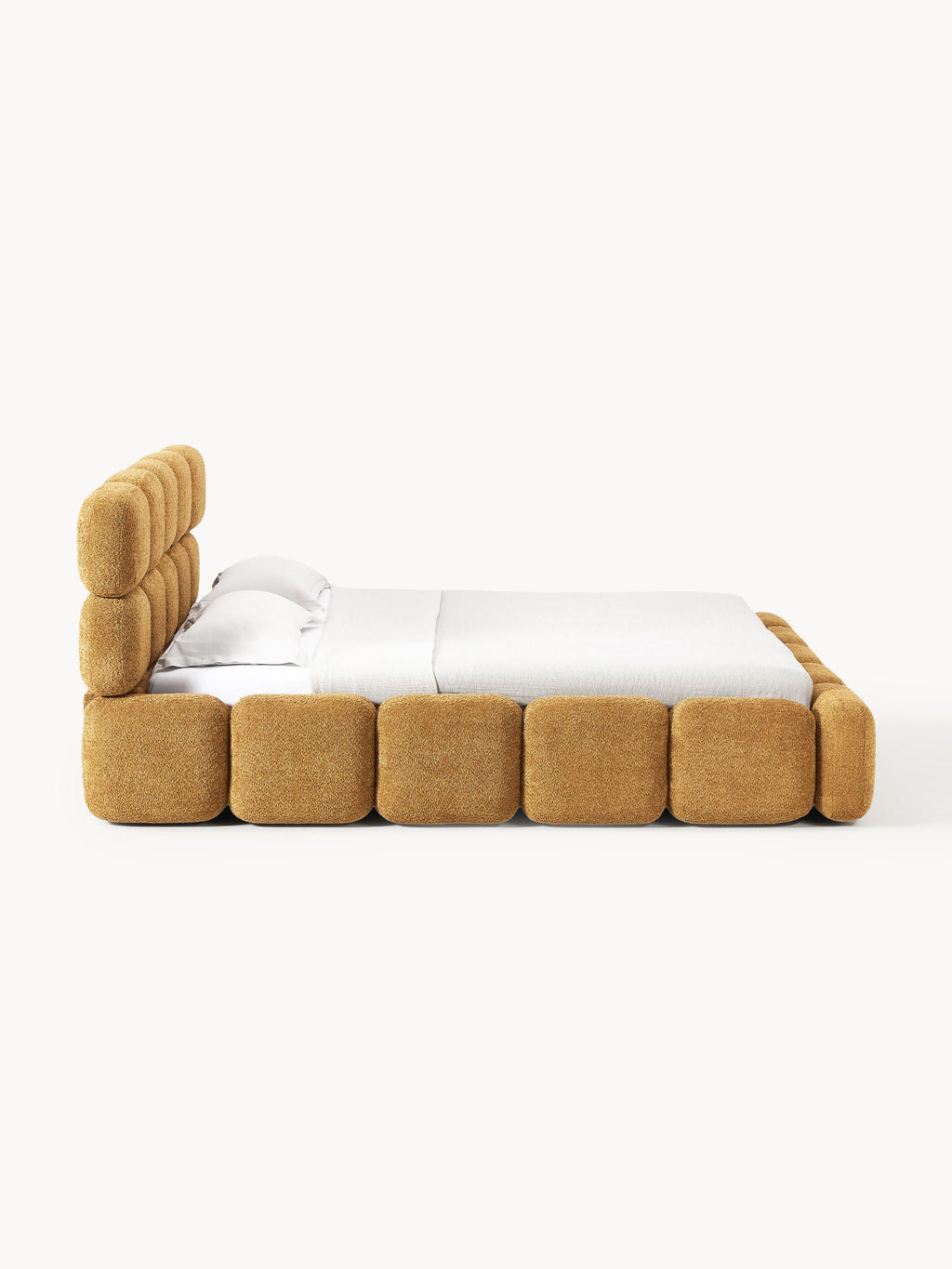 Tayla Upholstered Teddy Bouclé Bed with Storage Space