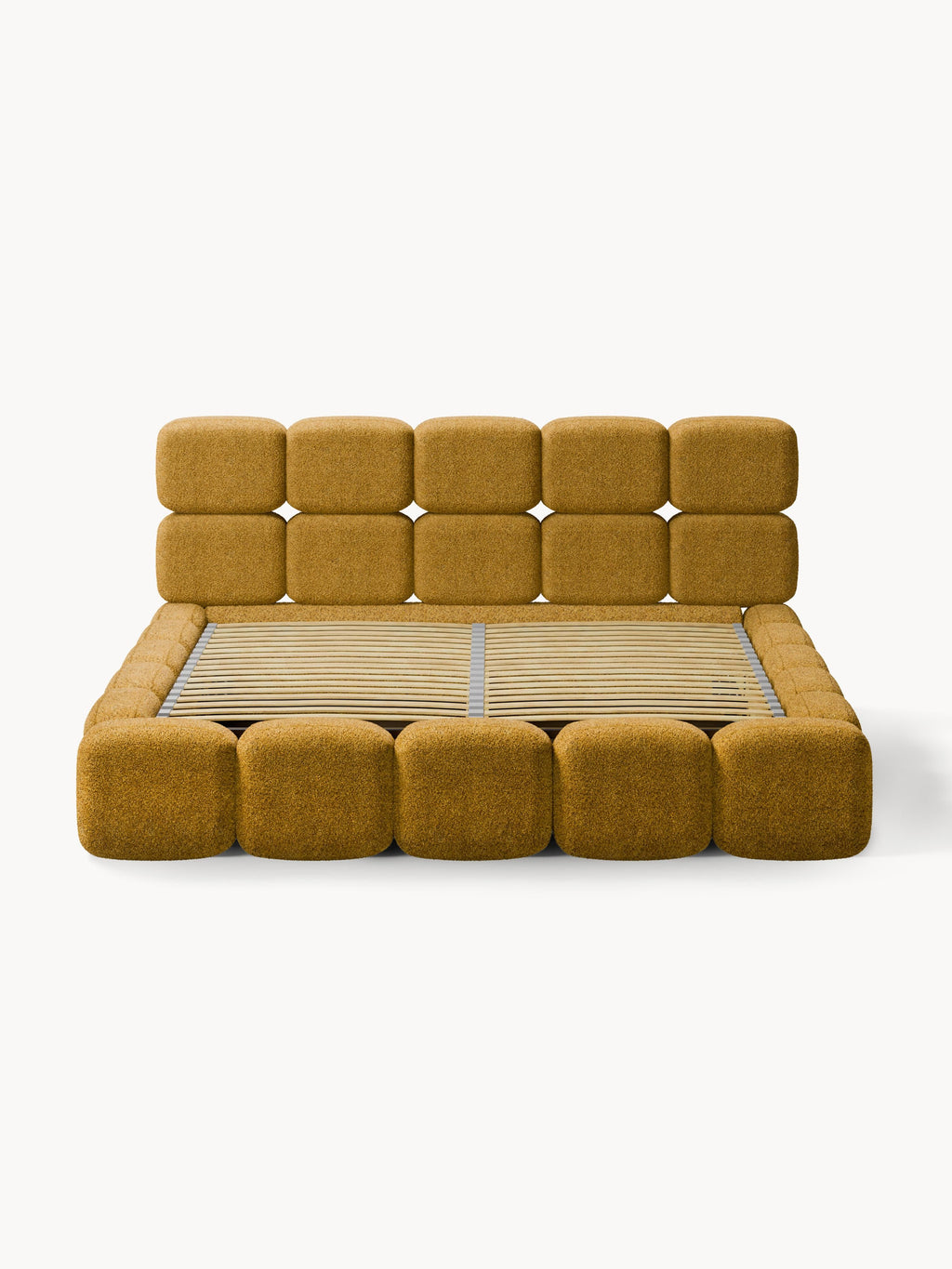 Tayla Upholstered Teddy Bouclé Bed with Storage Space