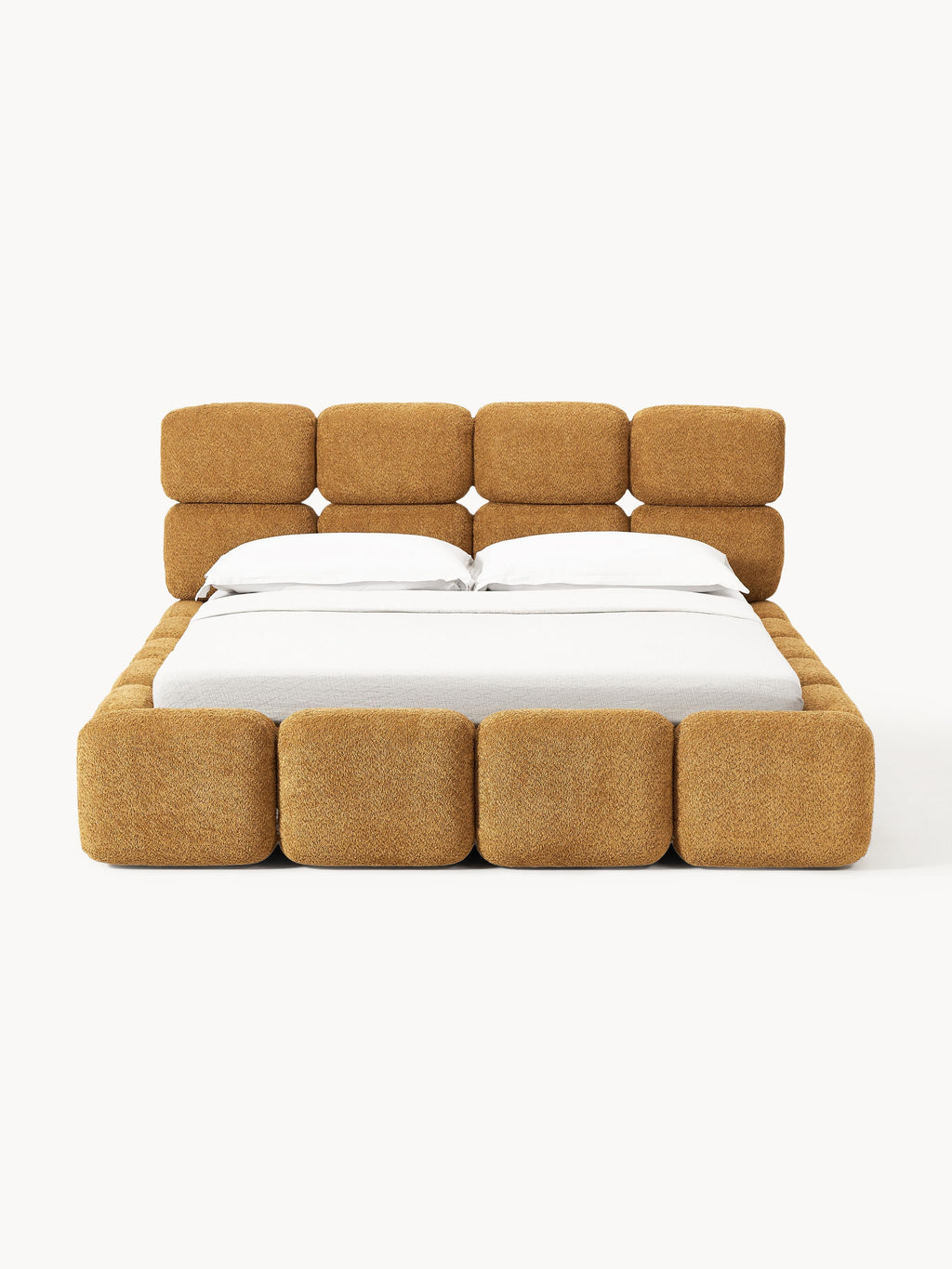 Tayla Upholstered Teddy Bouclé Bed with Storage Space