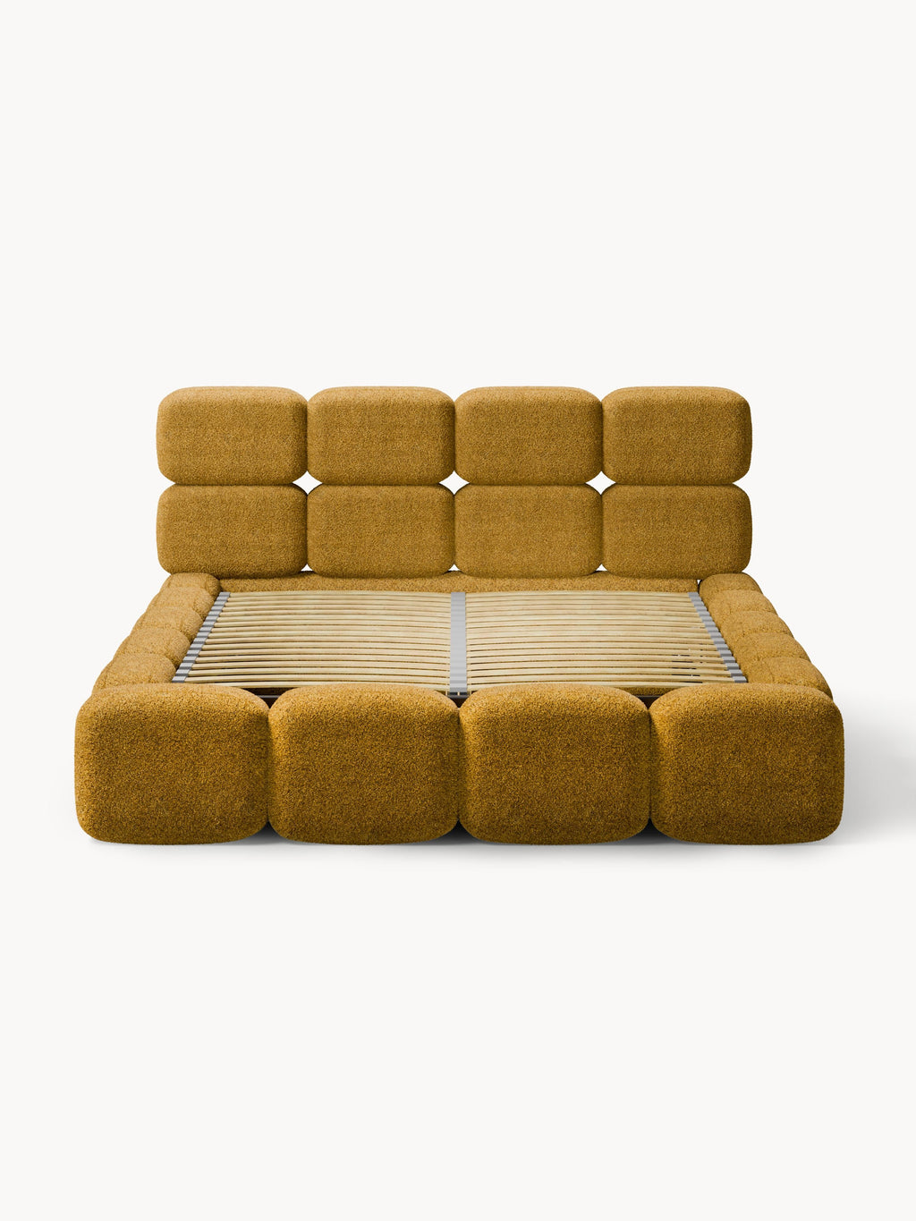 Tayla Upholstered Teddy Bouclé Bed with Storage Space