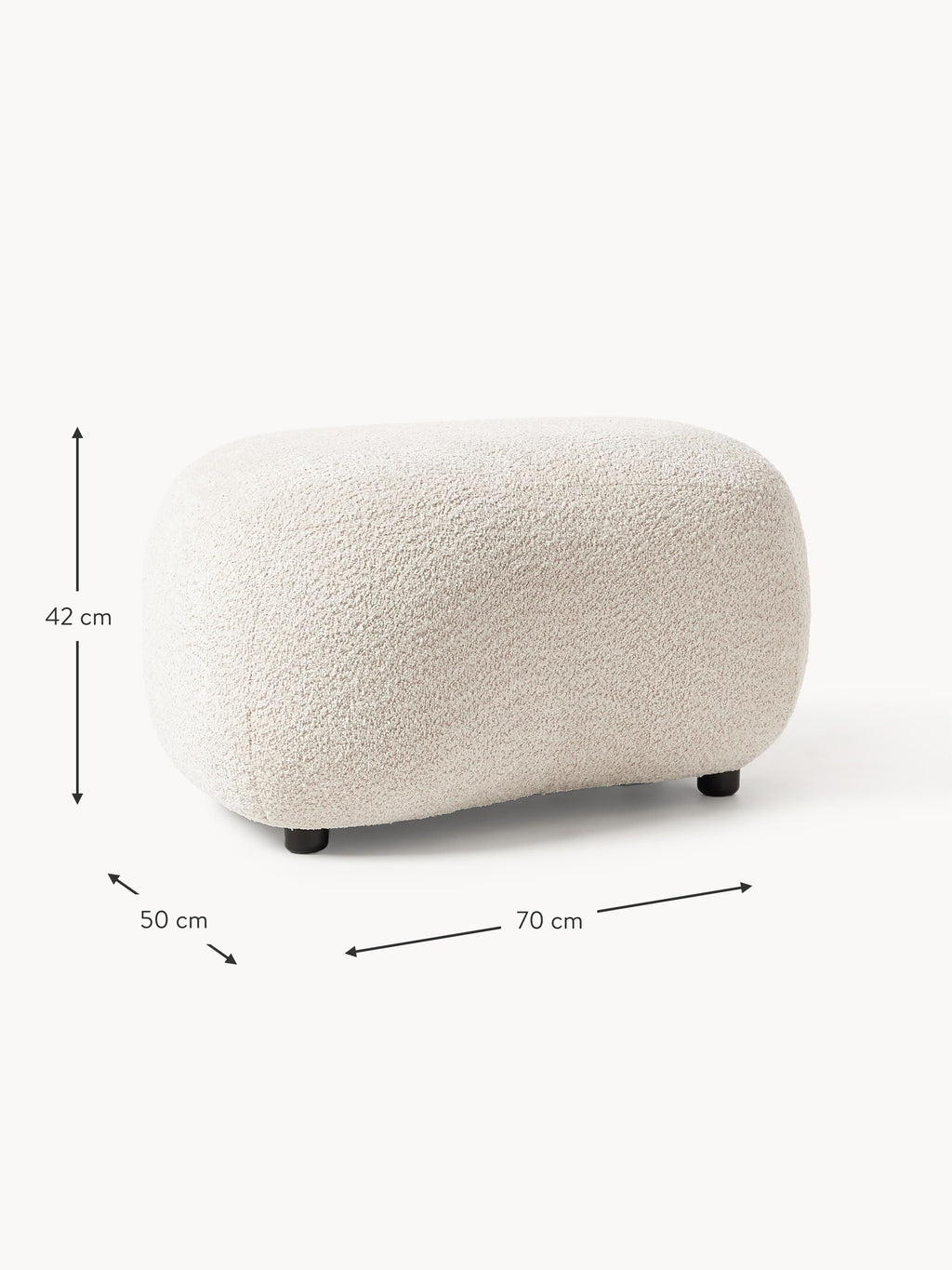 Alba Teddy-Bouclé Ottoman