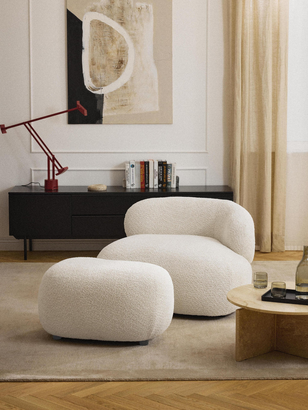 Alba Teddy-Bouclé Ottoman