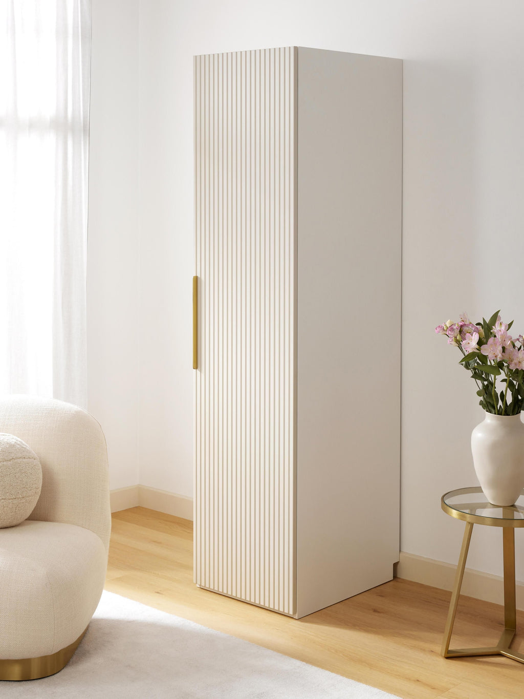 Simone Modular Revolving Door Wardrobe, 50 cm Wide, in various sizes