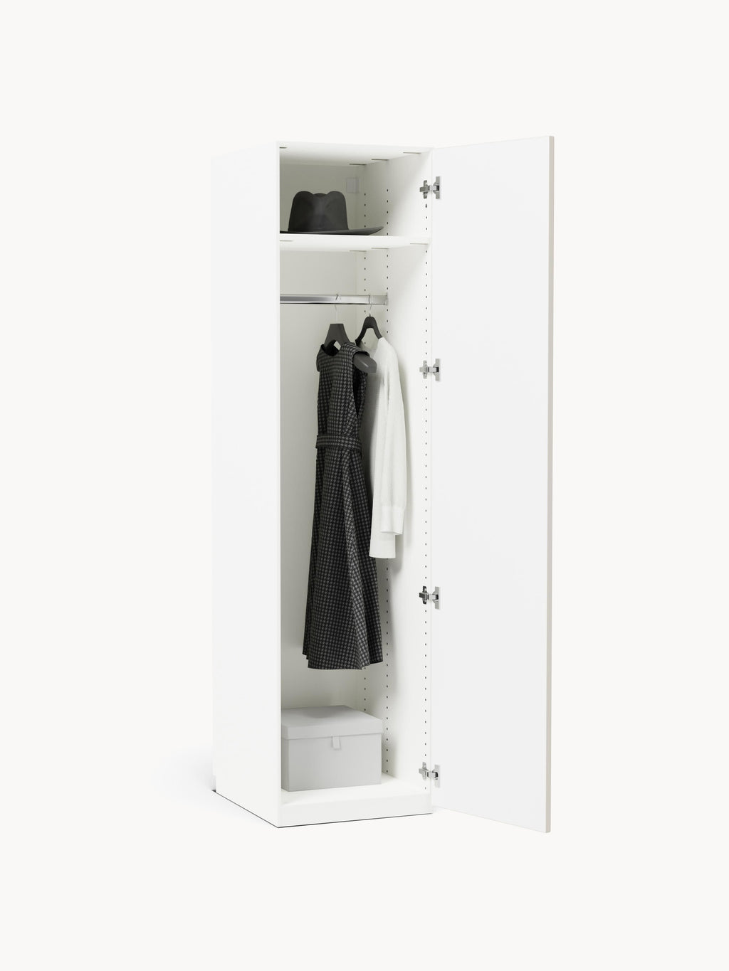 Simone Modular Revolving Door Wardrobe, 50 cm Wide, in various sizes
