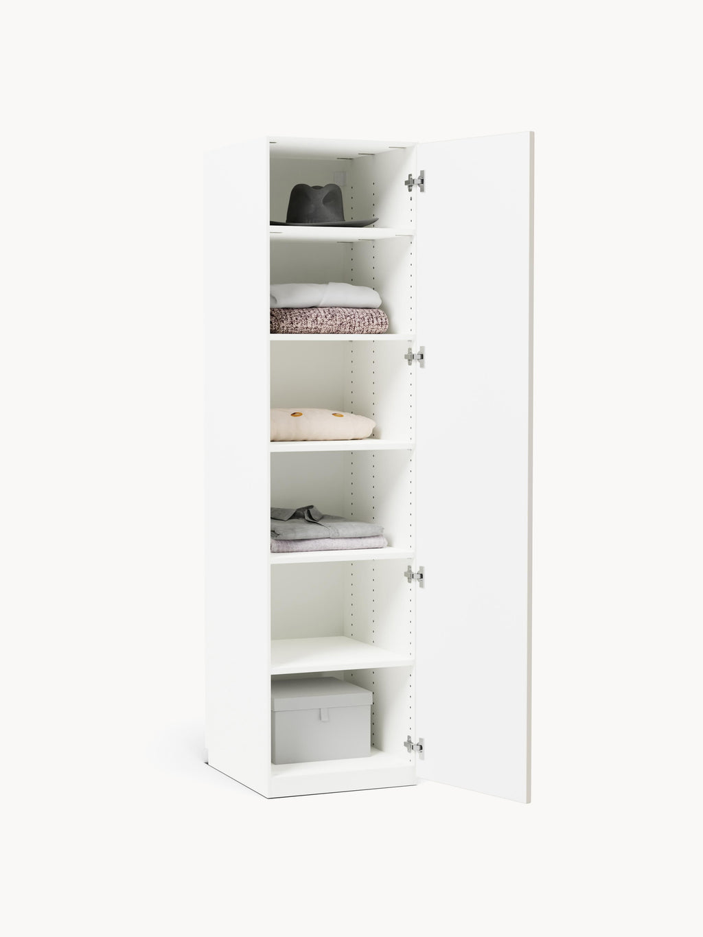 Simone Modular Revolving Door Wardrobe, 50 cm Wide, in various sizes