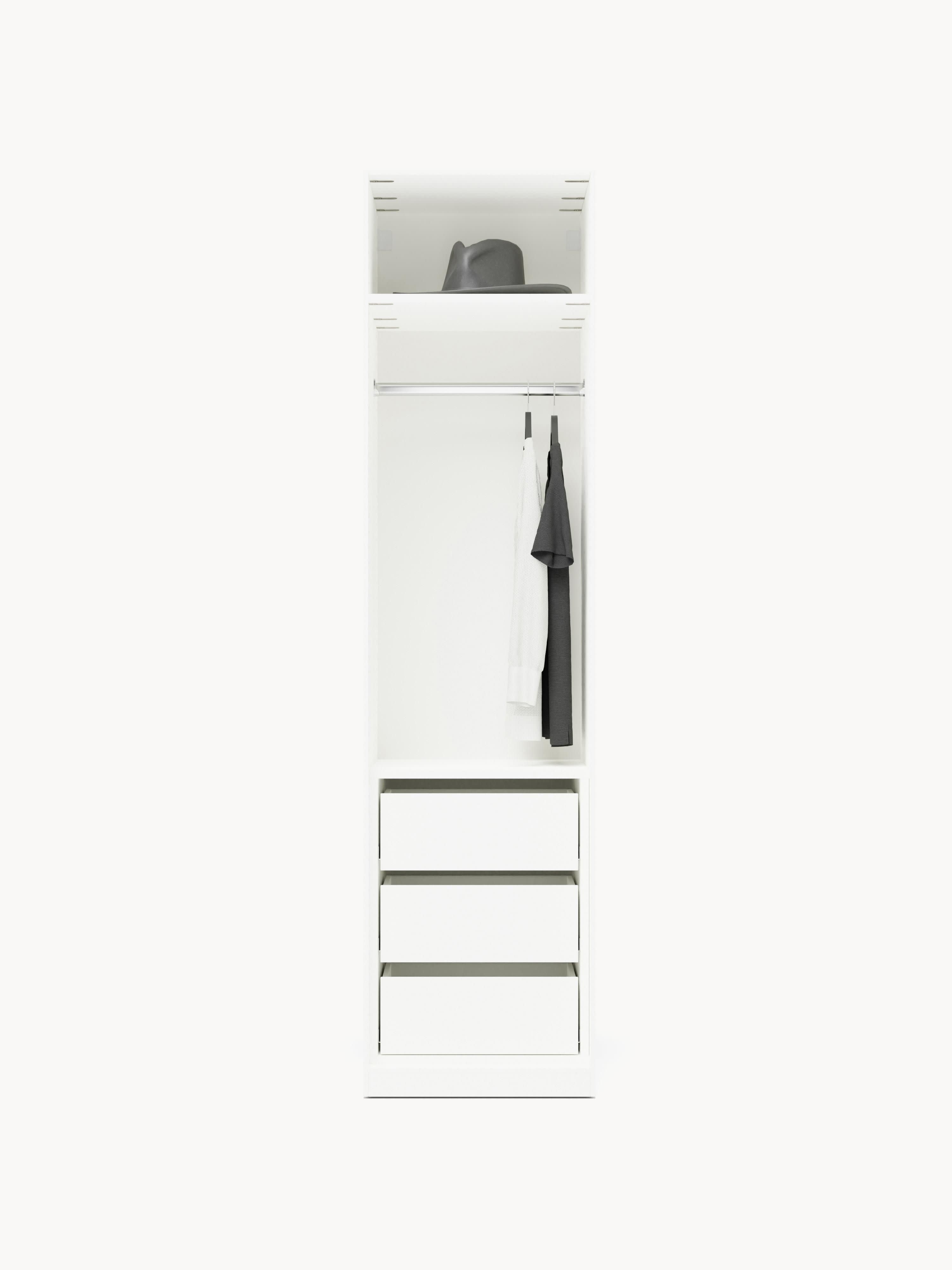 Simone Modular Revolving Door Wardrobe, 50 cm Wide, in various sizes