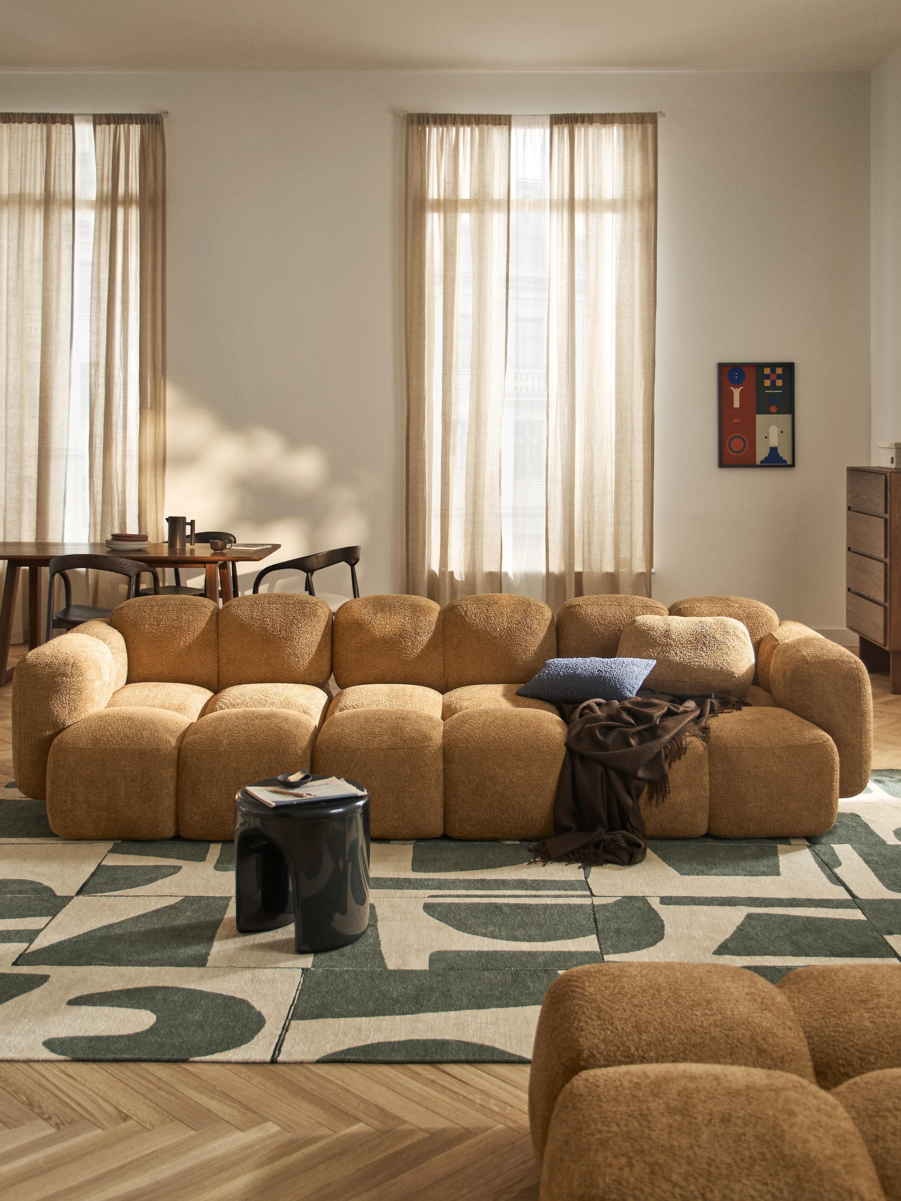 Tayla Modular Teddy-Bouclé Sofa (4-seater)