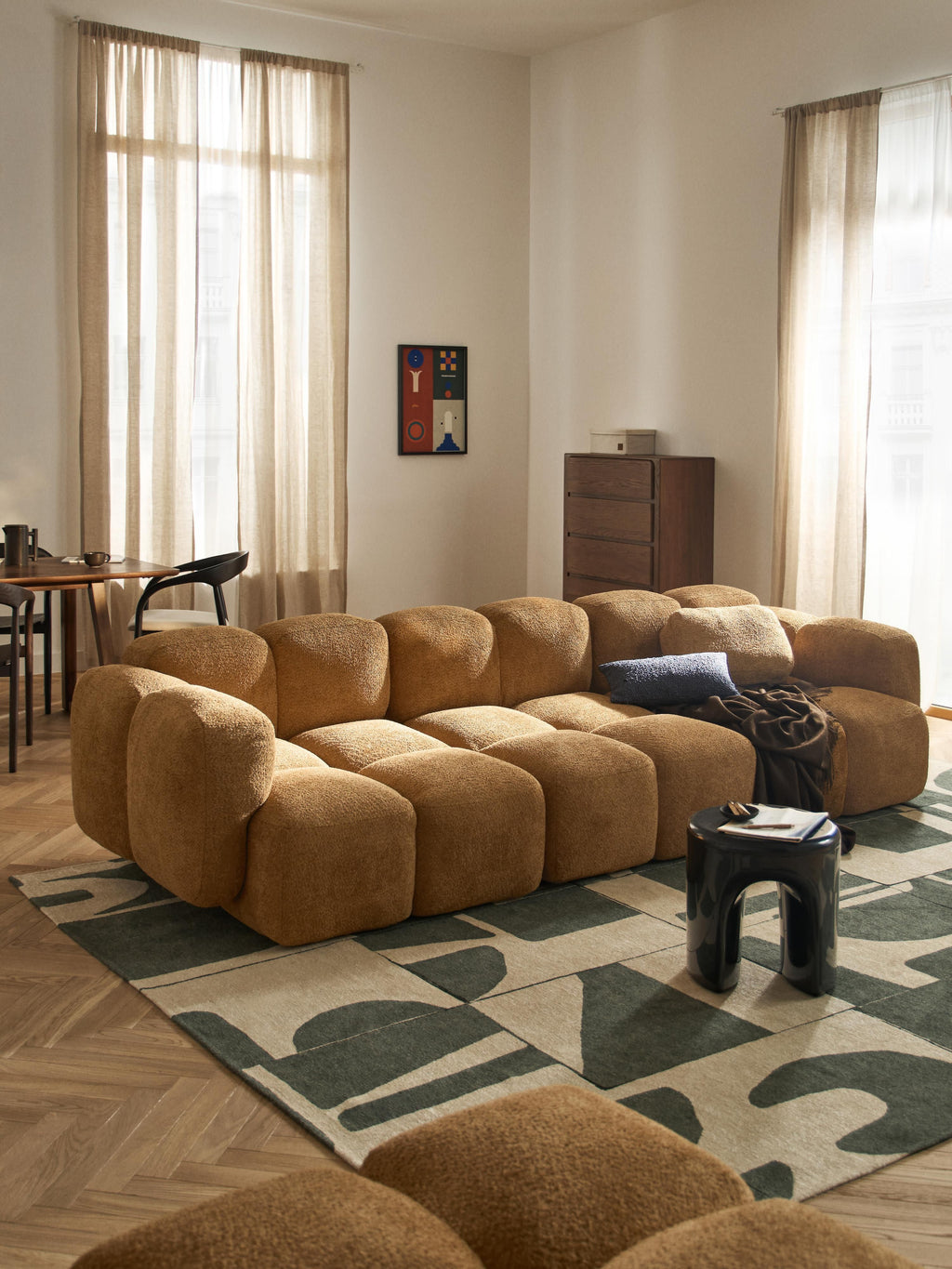 Tayla Modular Teddy-Bouclé Sofa (4-seater)
