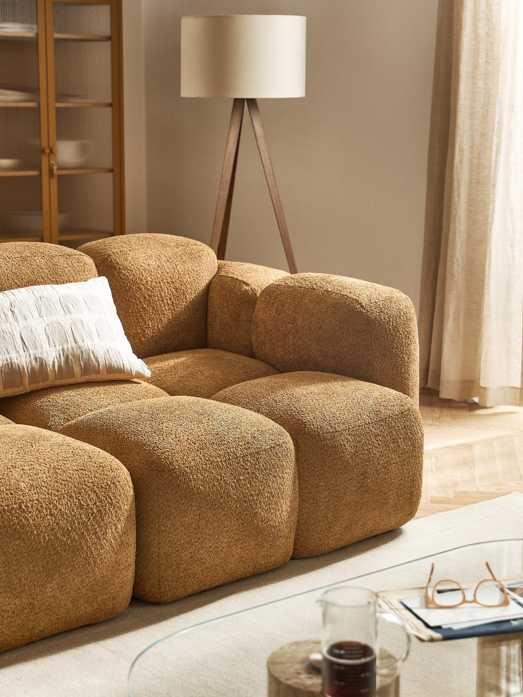 Tayla Modular Teddy-Bouclé Sofa (4-seater)