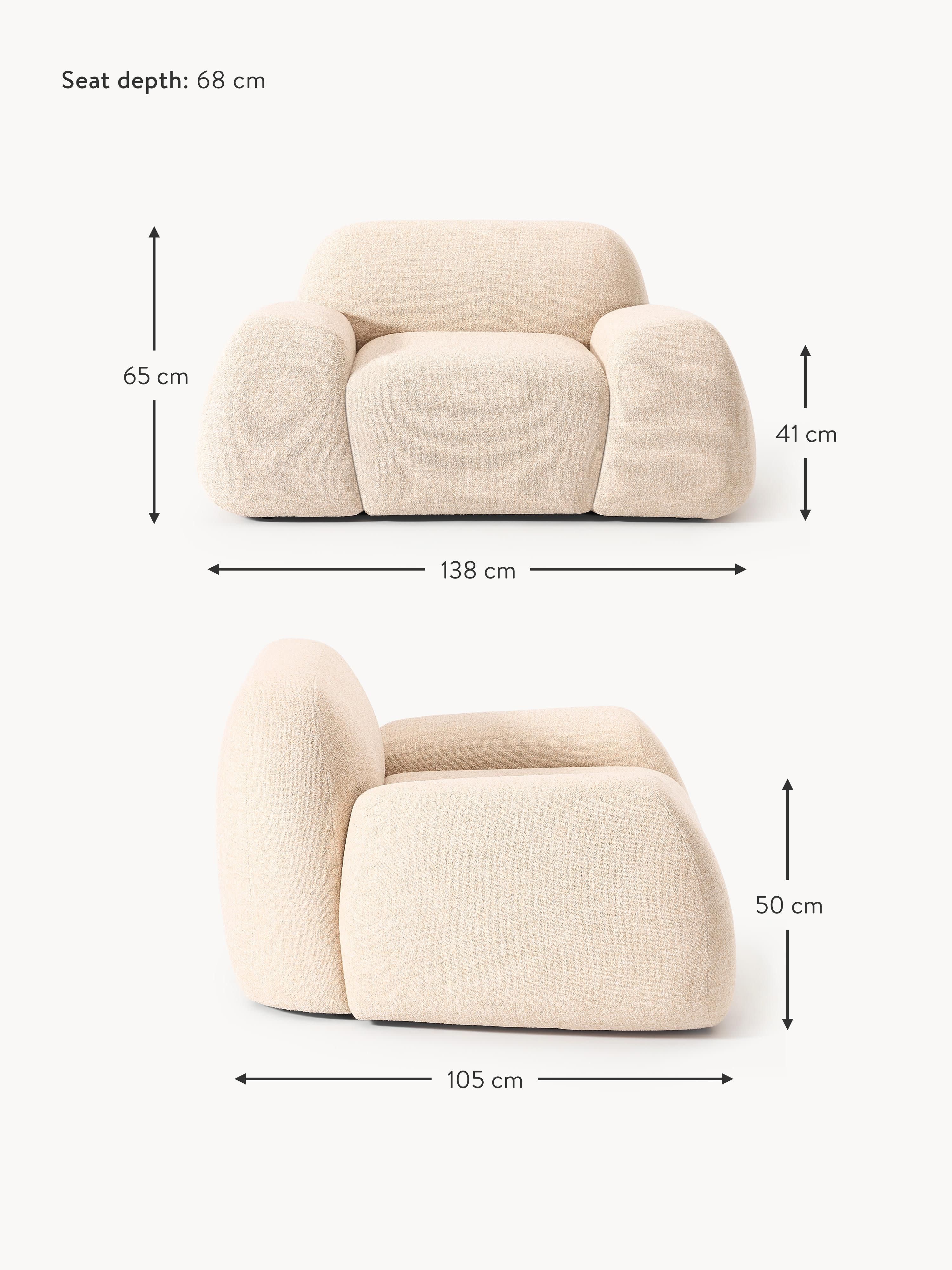 Wolke Bouclé Lounge Chair