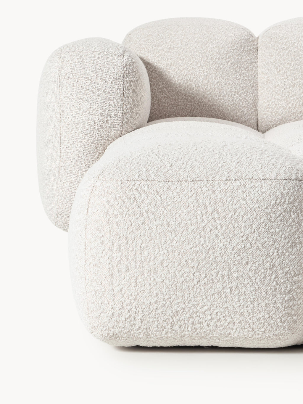 Tayla Bouclé Modular Sofa (4-seater) with Ottoman (left/right)