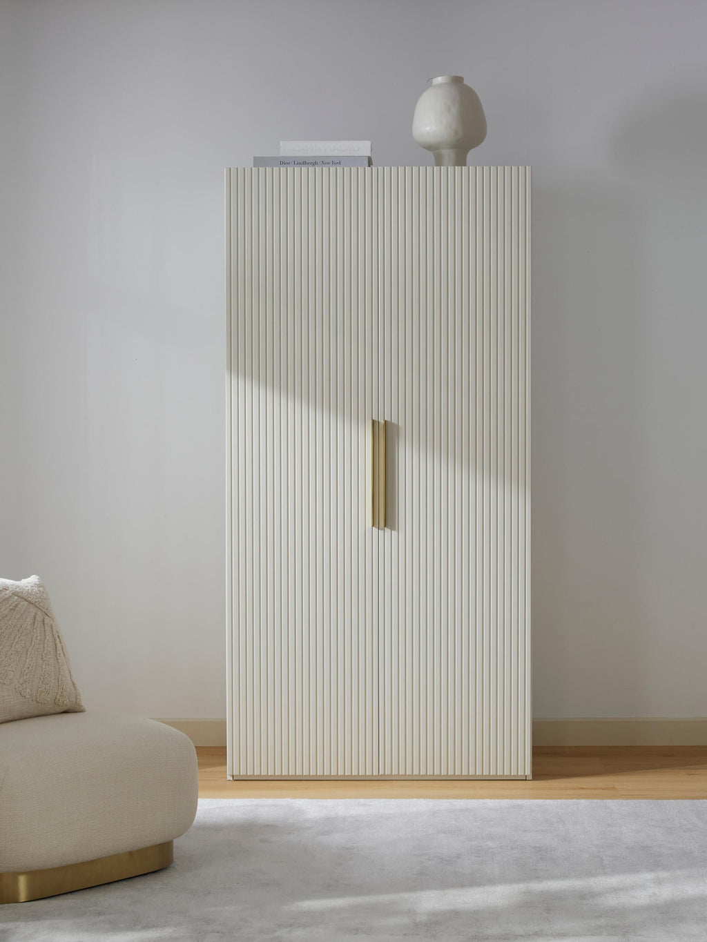 Simone Modular Revolving Door Wardrobe, 100 cm Wide, in various sizes