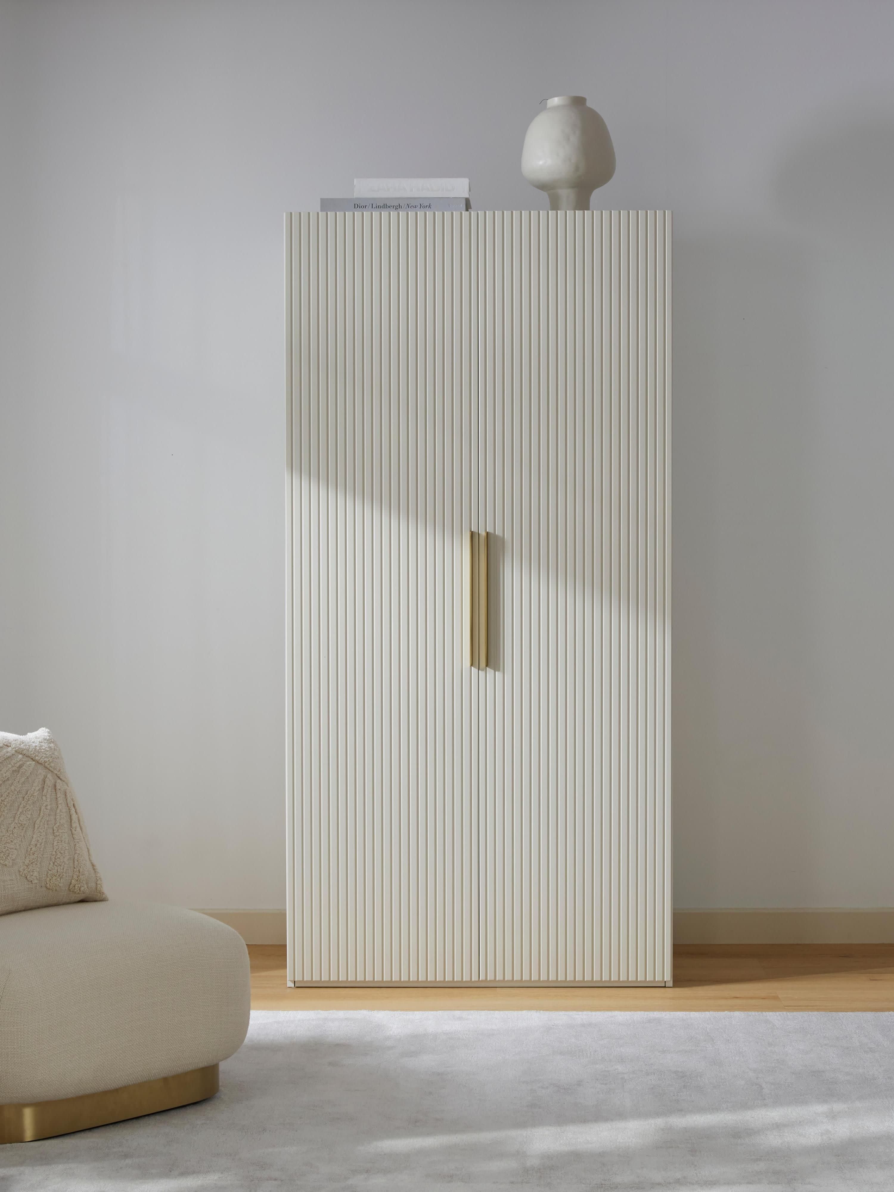 Simone Modular Revolving Door Wardrobe, 100 cm Wide, in various sizes