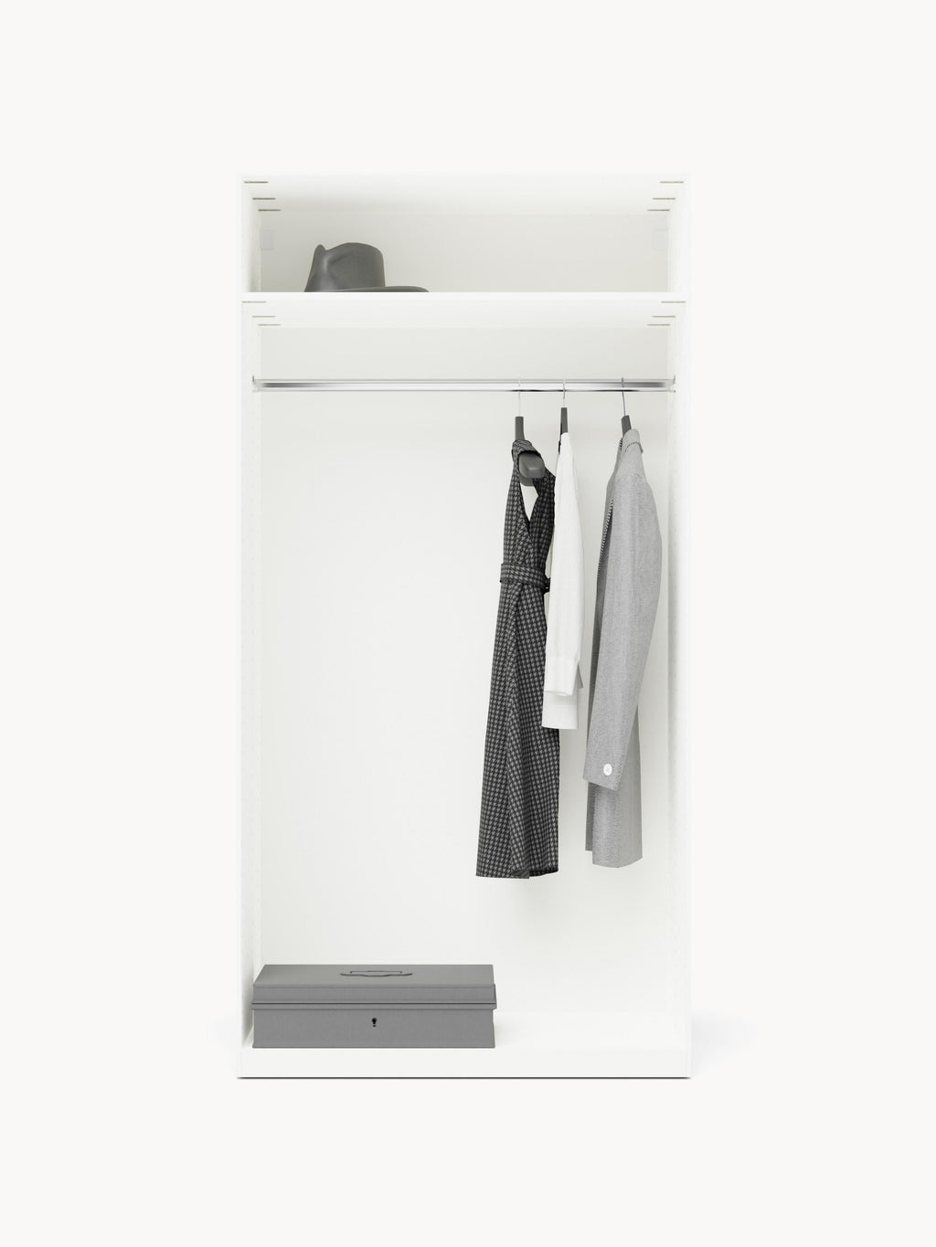 Simone Modular Revolving Door Wardrobe, 100 cm Wide, in various sizes