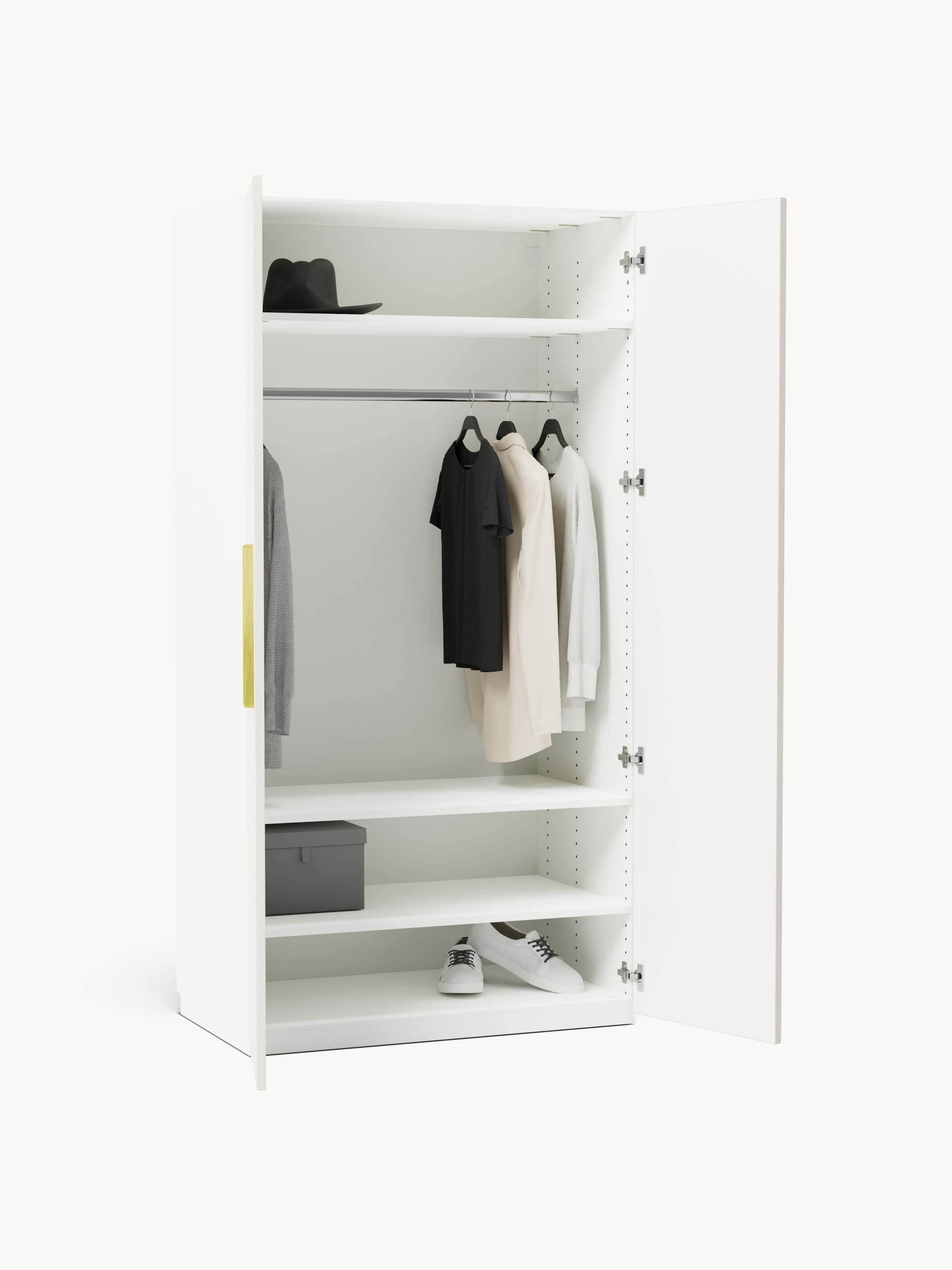 Simone Modular Revolving Door Wardrobe, 100 cm Wide, in various sizes