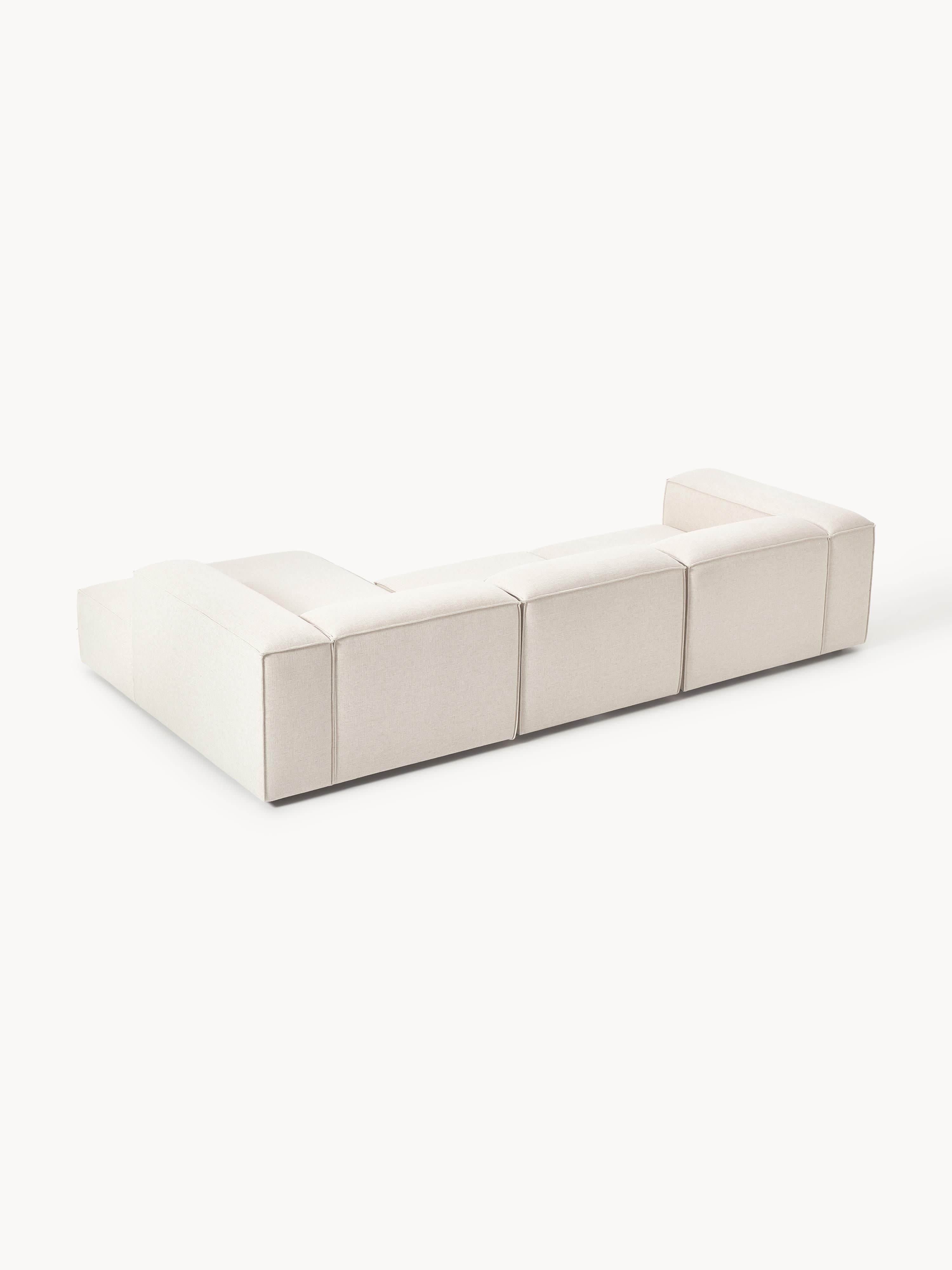 Lennon Linen Blend Modular Corner Sofa (4-seater)