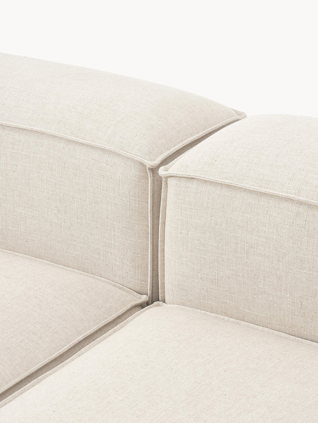 Lennon Linen Blend Modular Corner Sofa (4-seater)