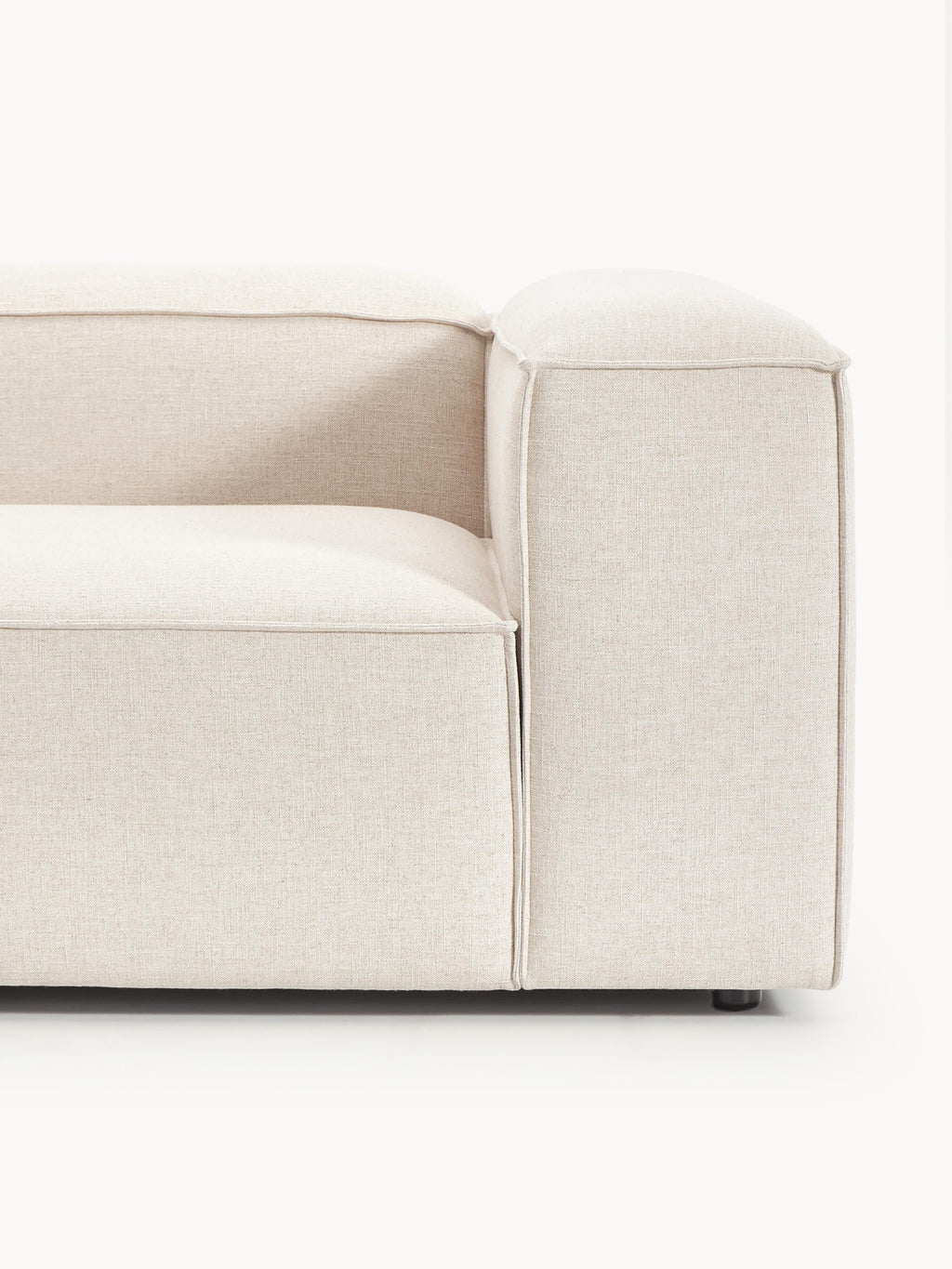 Lennon Linen Blend Modular Corner Sofa (4-seater)