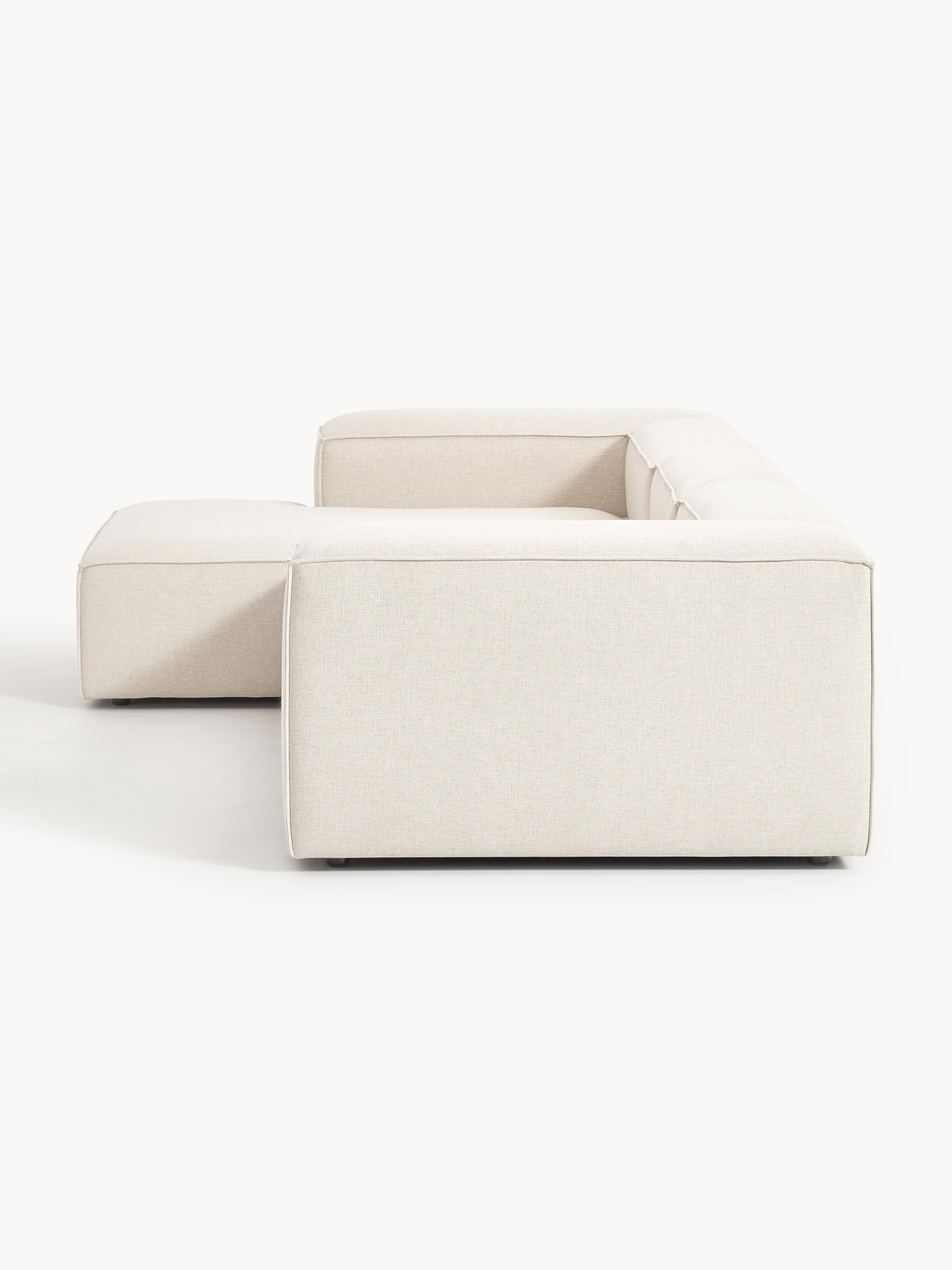 Lennon Linen Blend Modular Corner Sofa (4-seater)