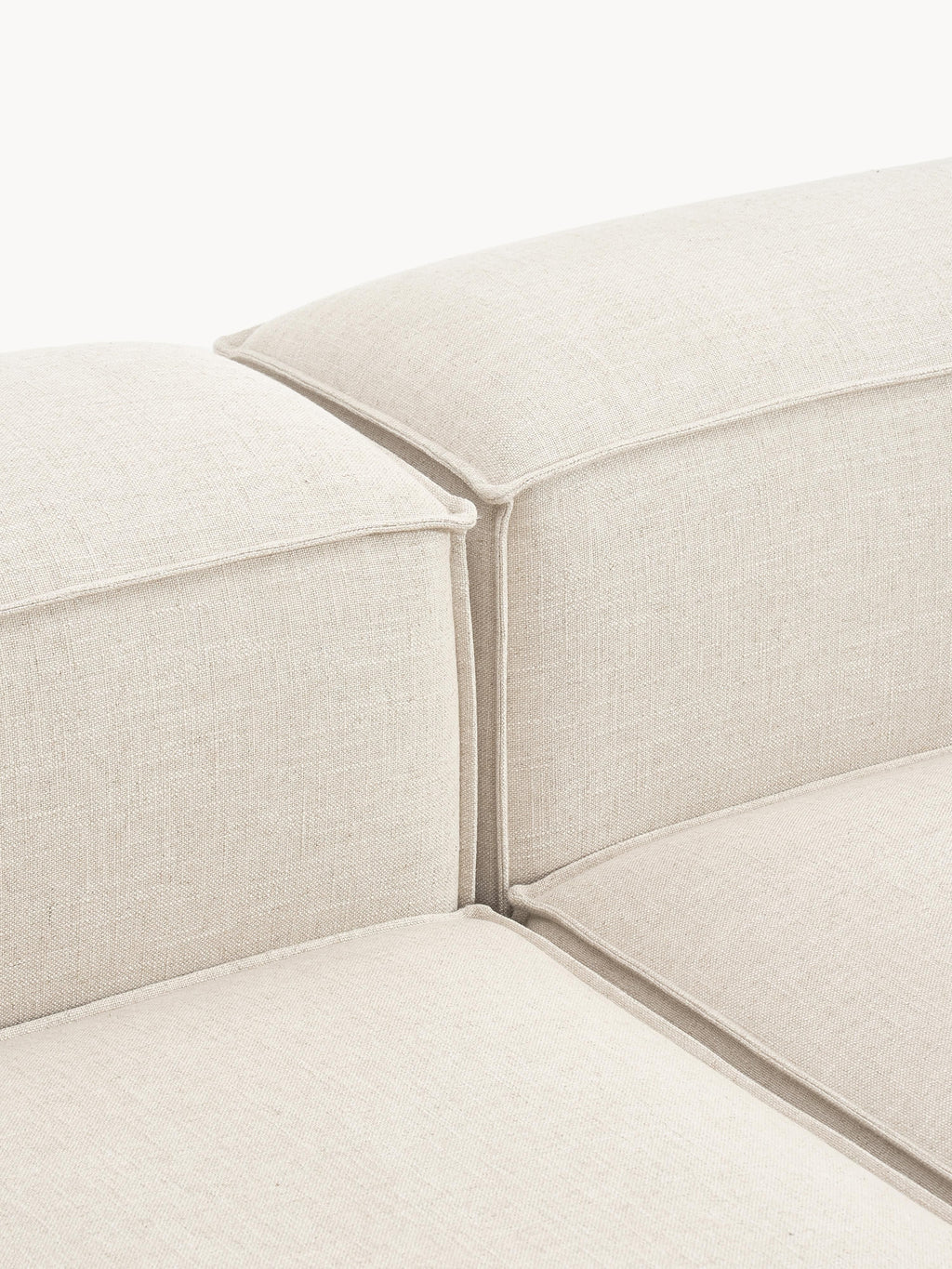 Lennon Linen Blend Modular Corner Sofa (4-seater)