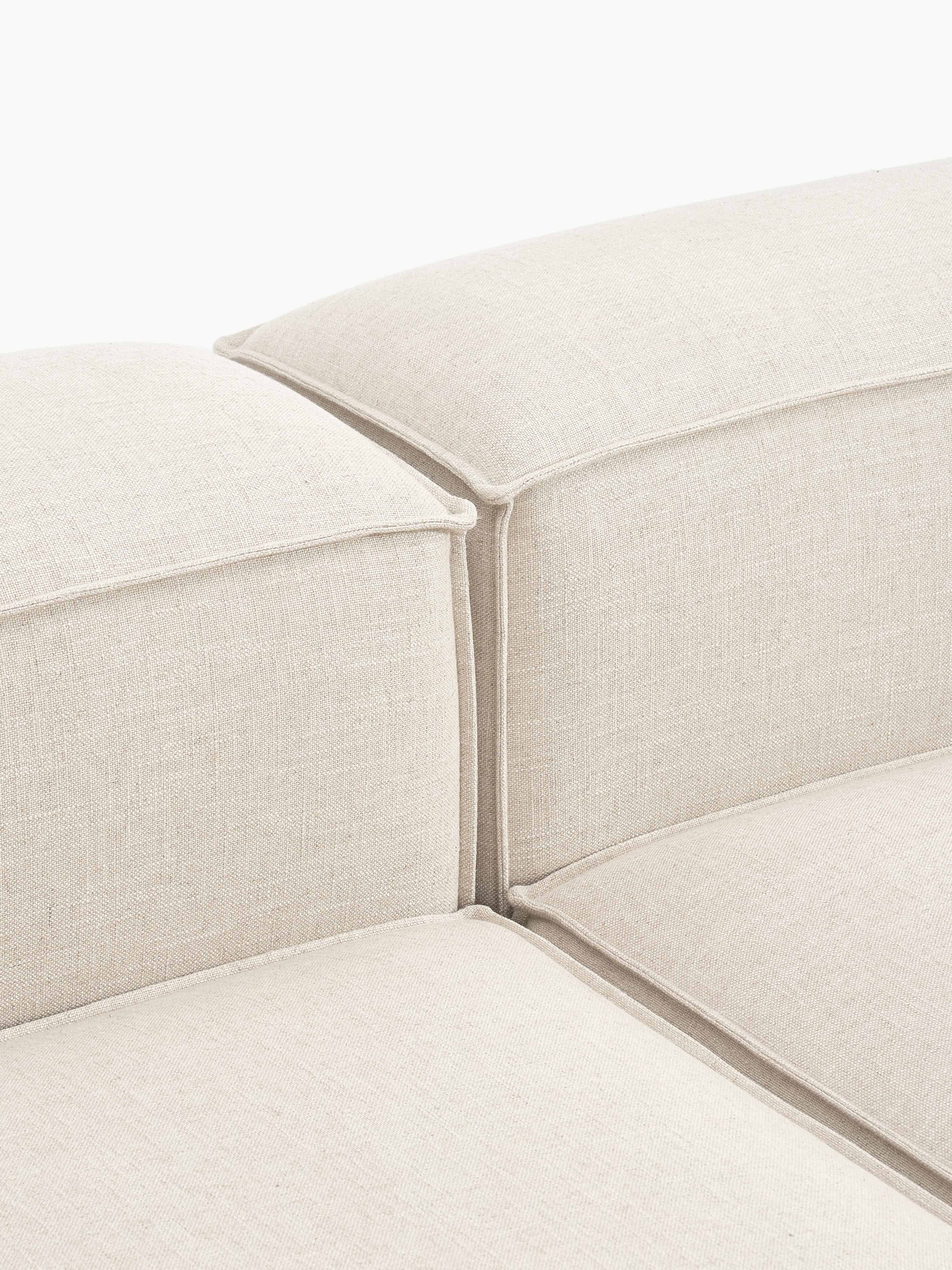 Lennon Linen Blend Modular Corner Sofa (4-seater)