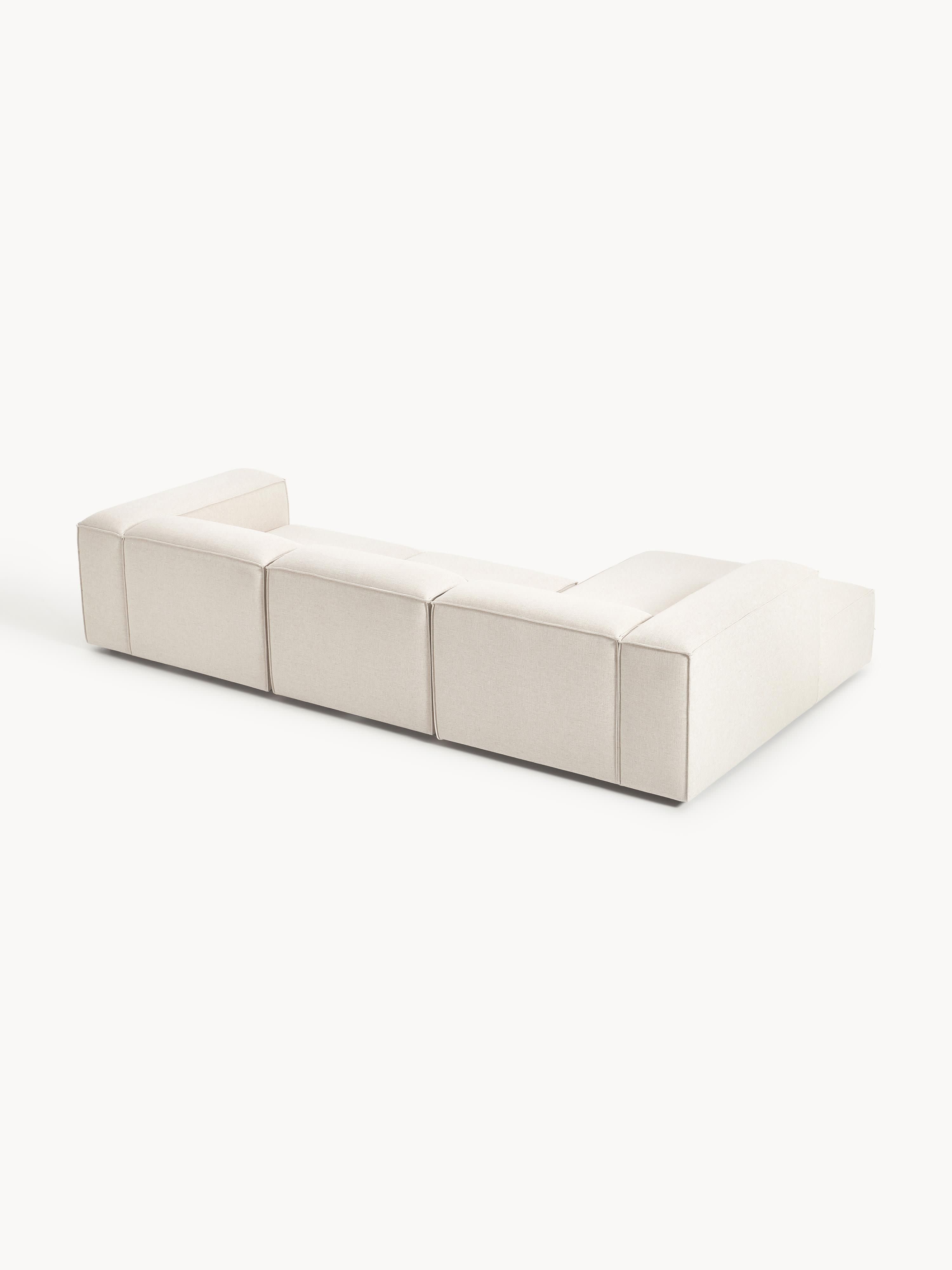 Lennon Linen Blend Modular Corner Sofa (4-seater)