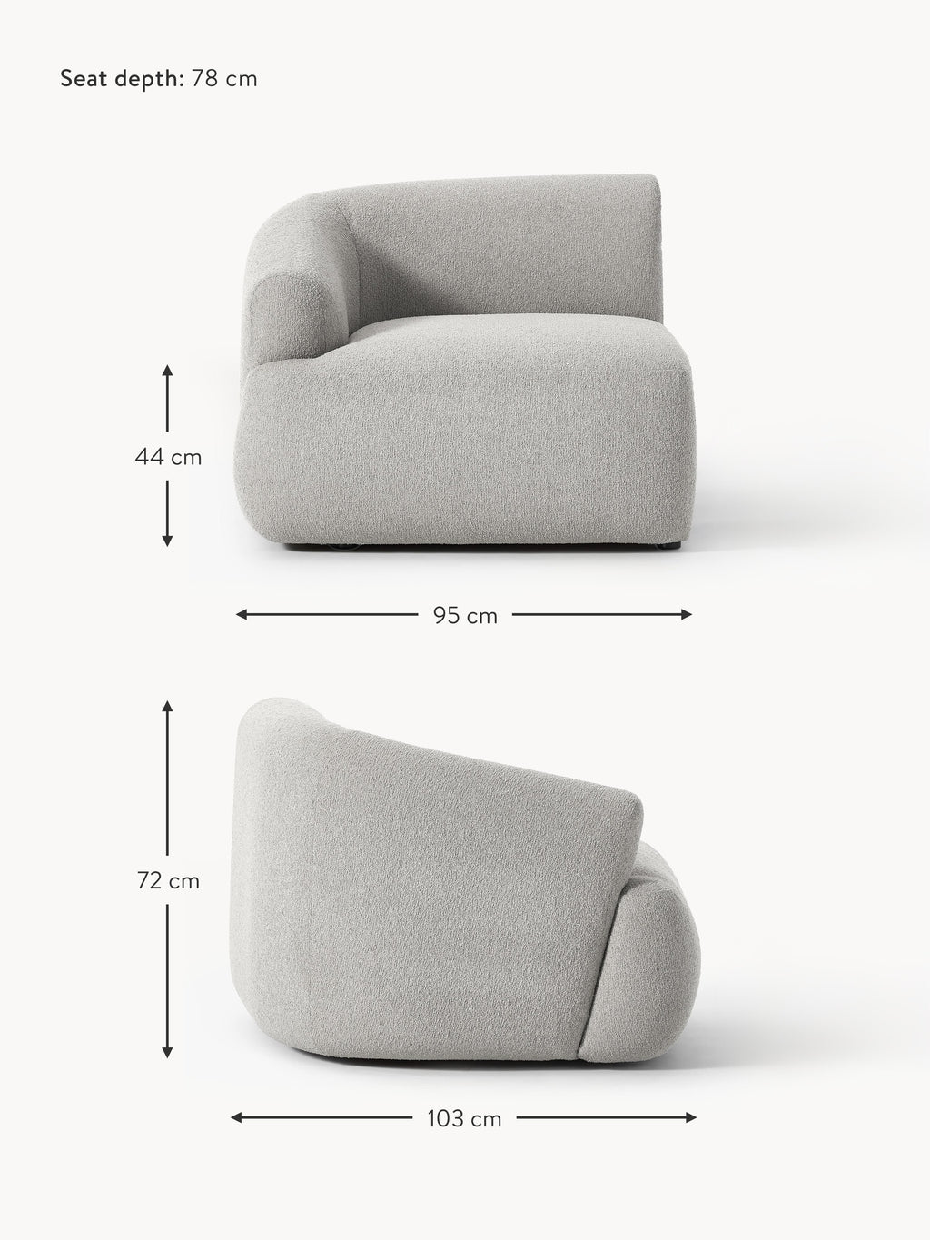Sofia Bouclé Corner Module