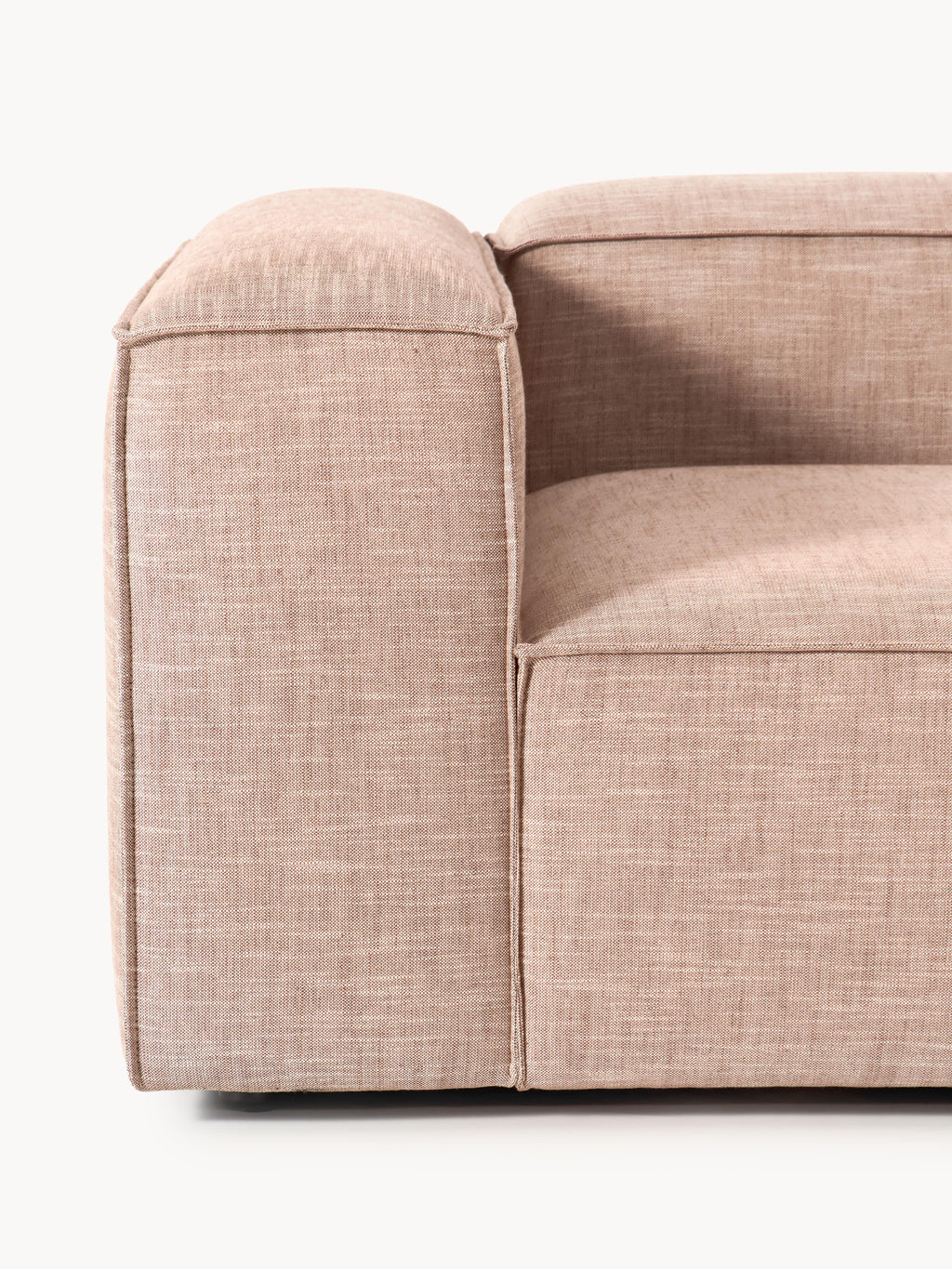 Lennon Linen Blend Modular Sofa (4-seater) with ottoman (left/right)