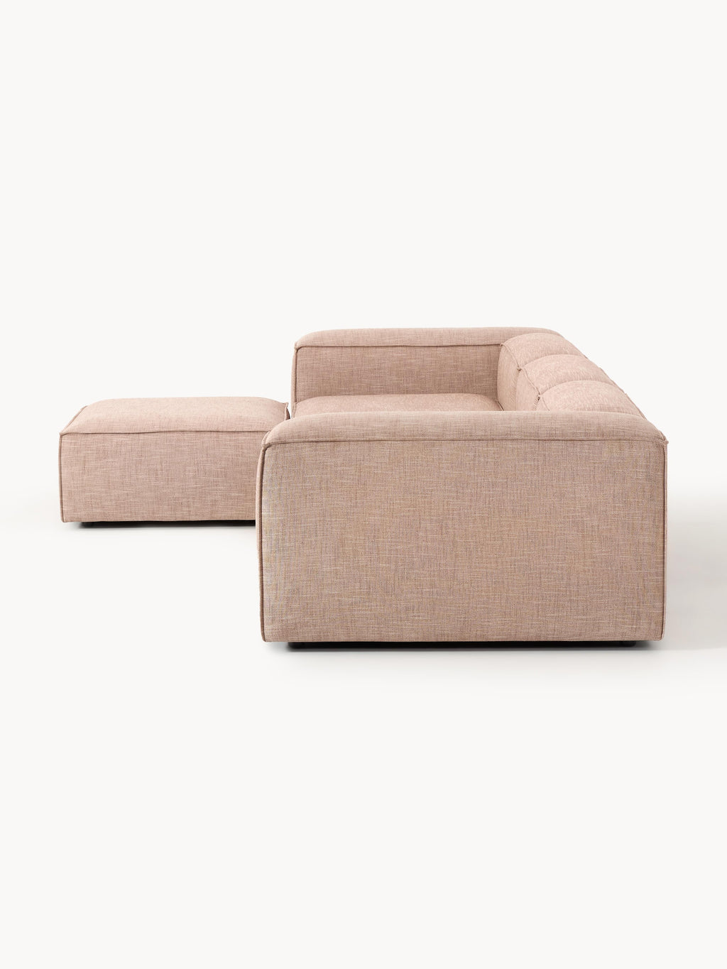 Lennon Linen Blend Modular Sofa (4-seater) with ottoman (left/right)