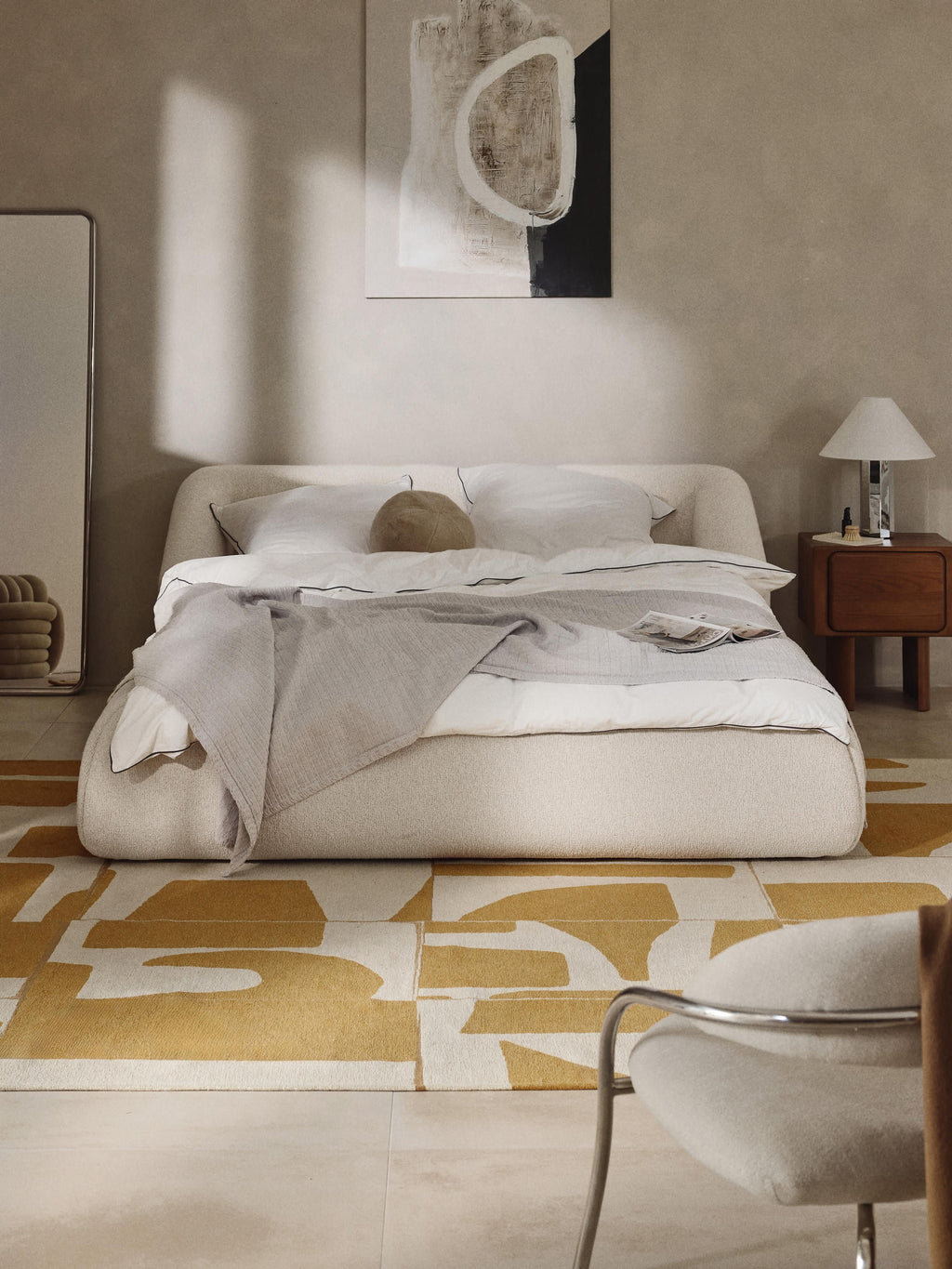 Sofia Upholstered Bouclé Bed
